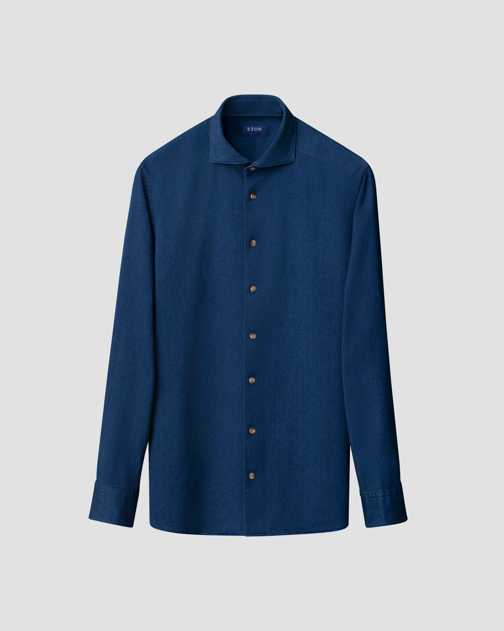 Eton - Navy blue Satin Indigo Shirt