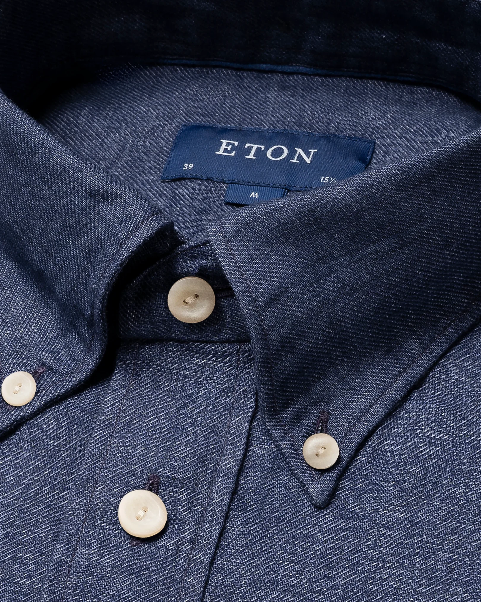 Eton - Navy Linen Twill Shirt