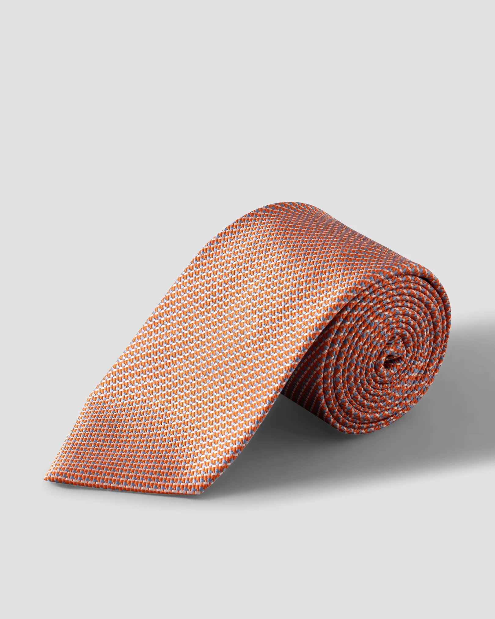 Eton - orange micro woven cotton silk tie