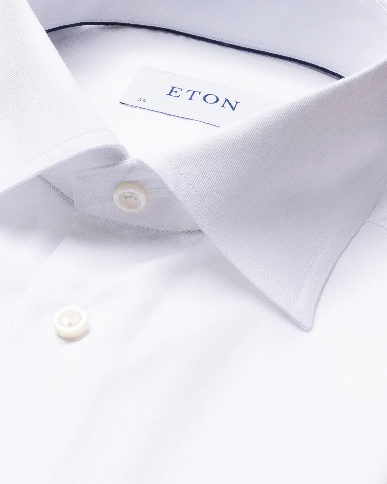 Eton - white twill stretch shirt