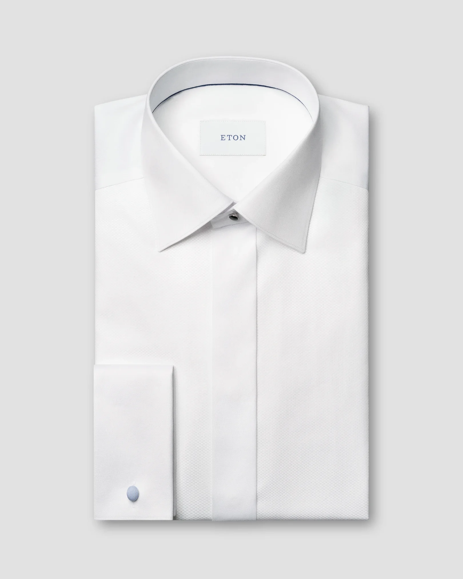 Eton - white dobby bib front evening shirt