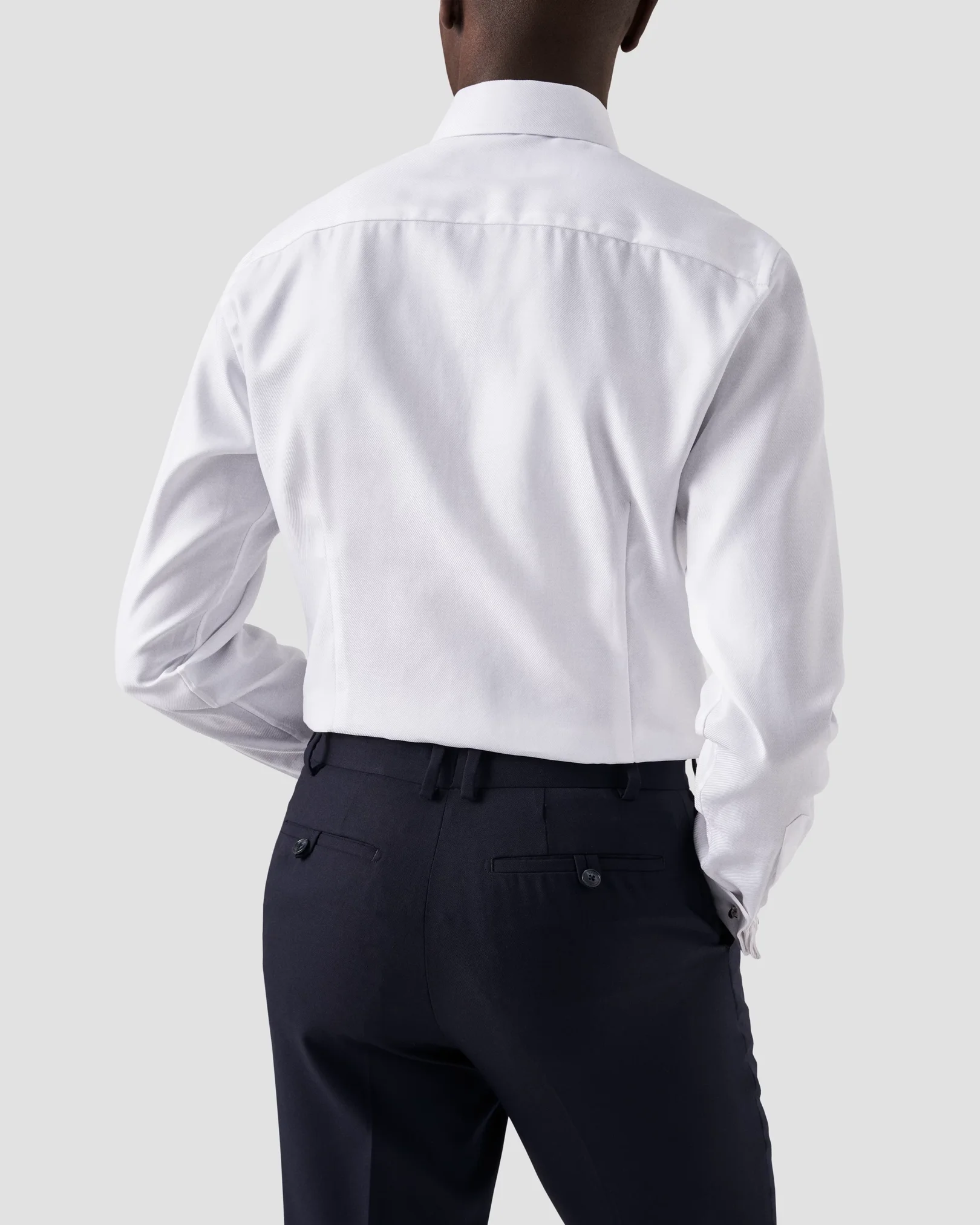 Eton - white twill french cuff shirt