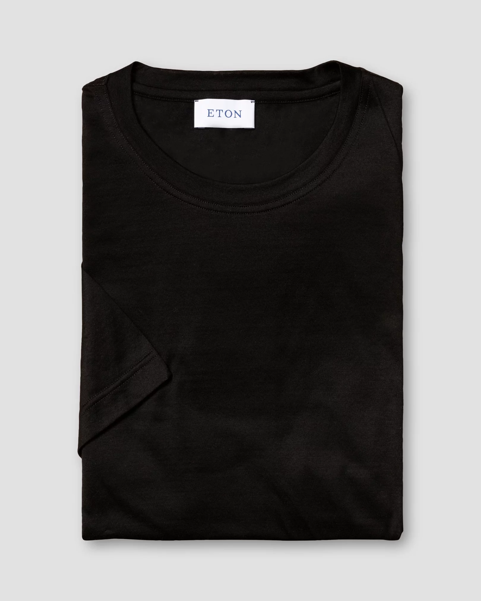 Eton - black filo di scozia cotton t shirt