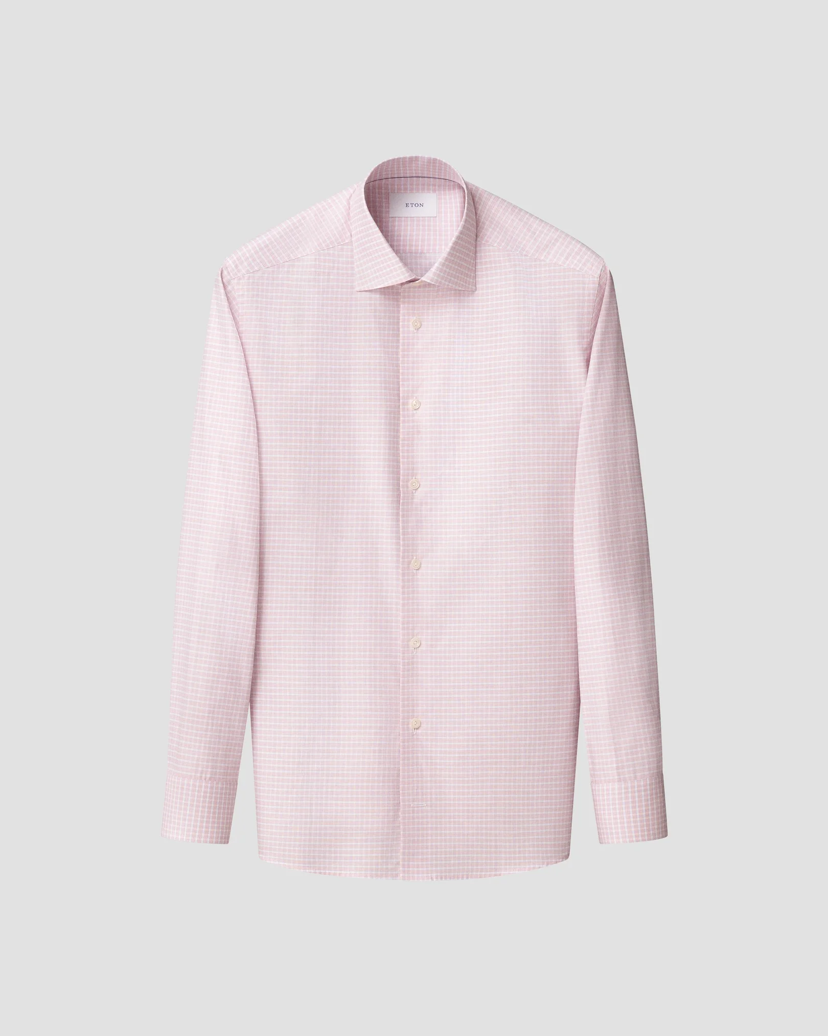 Eton - orange check fine twill shirt