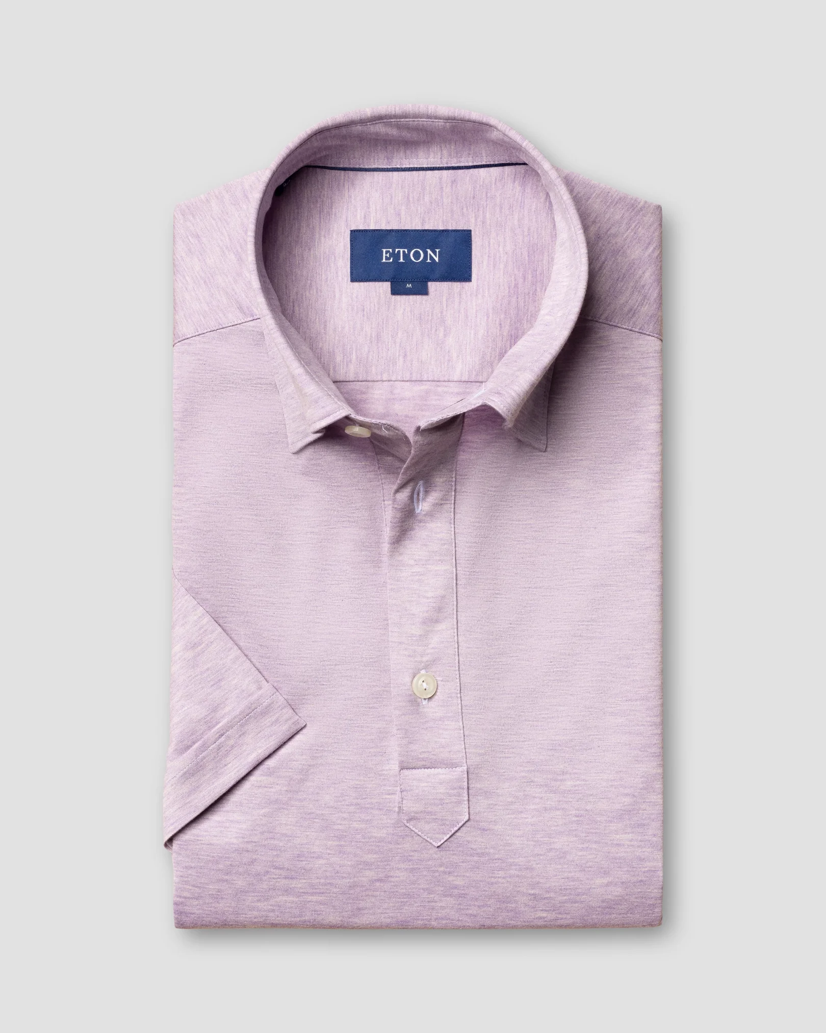 Eton - purple popover jersey shirt short sleeved
