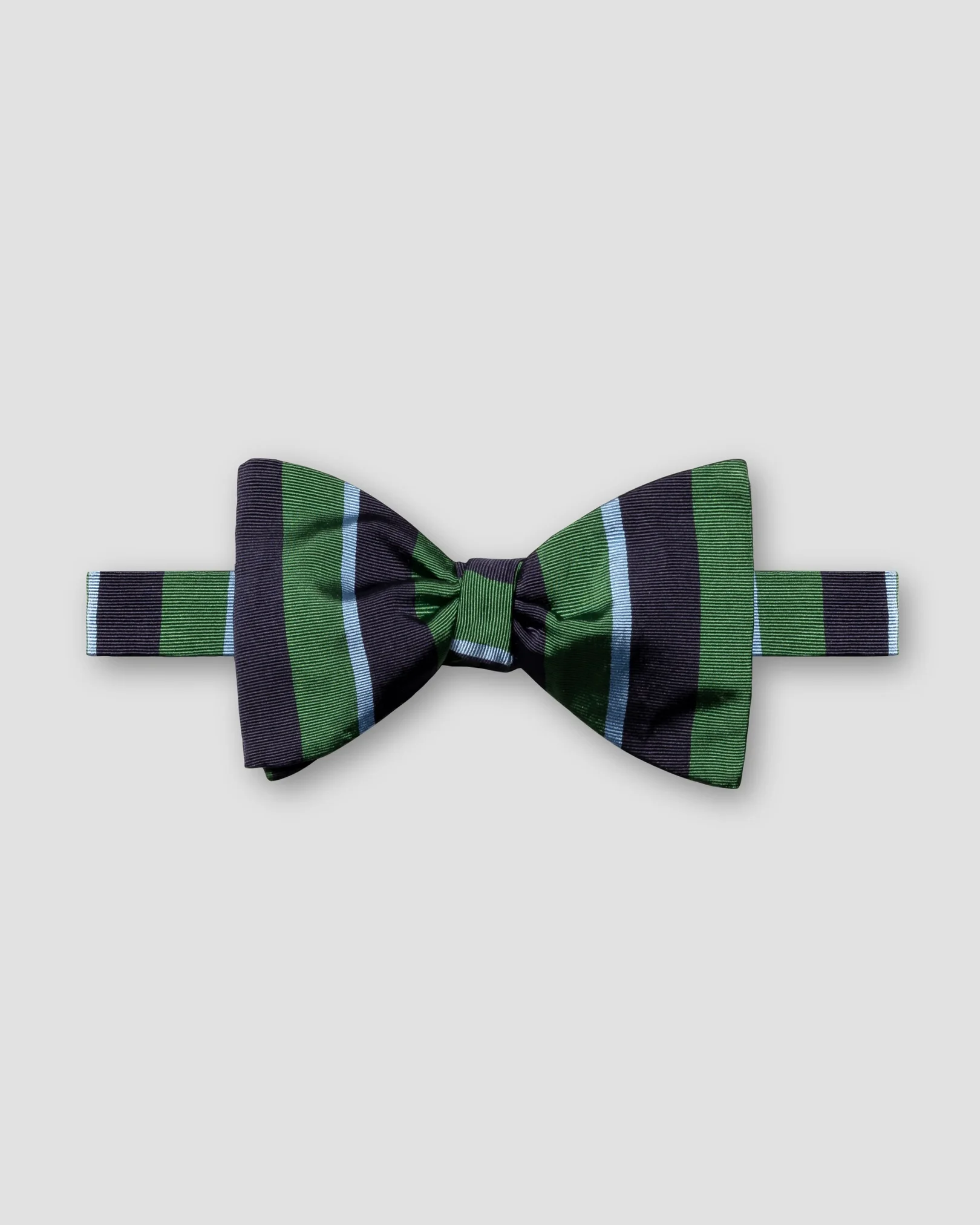 Eton - striped cotton silk bow tie self 256