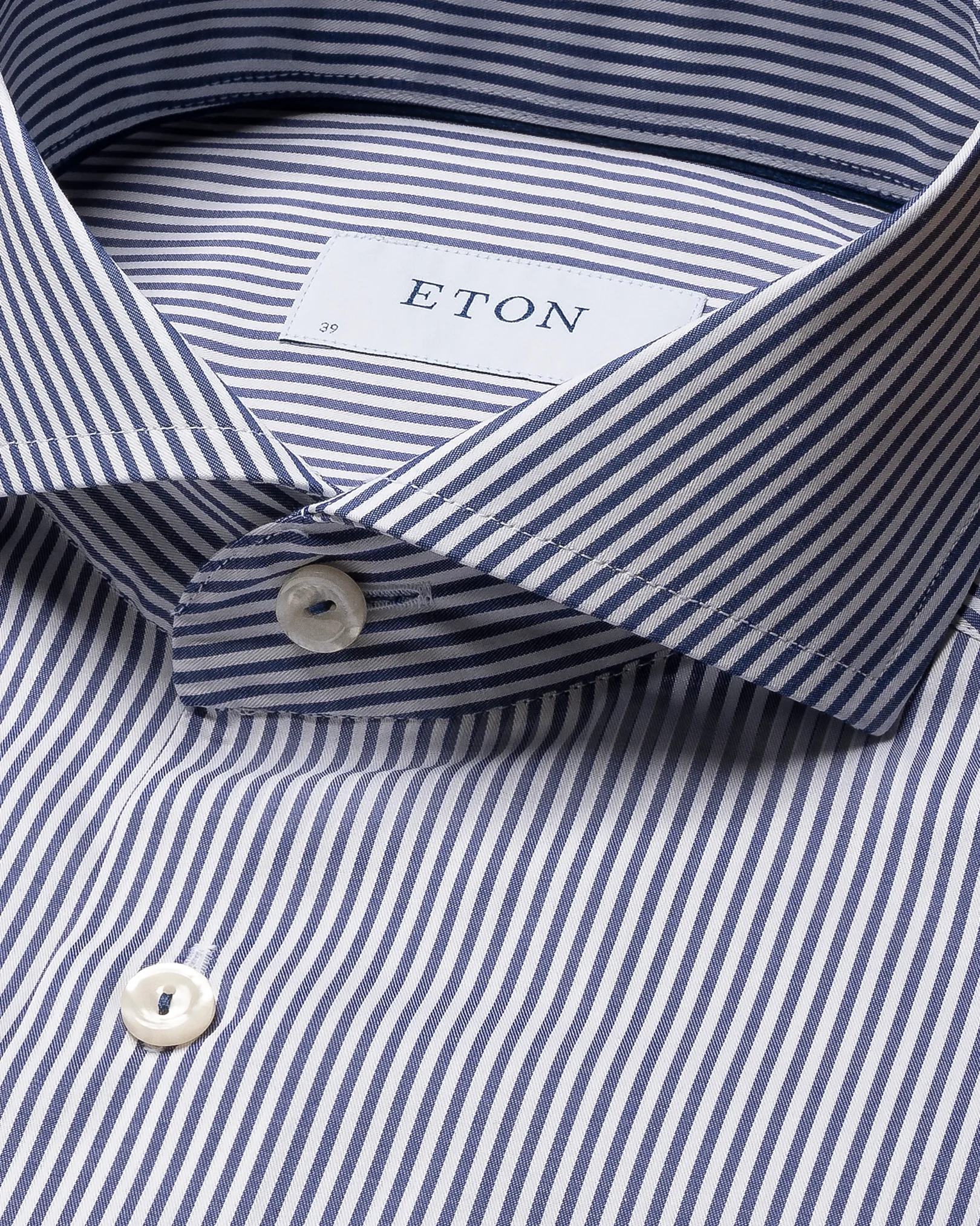 Eton - dark blue twill with stripes