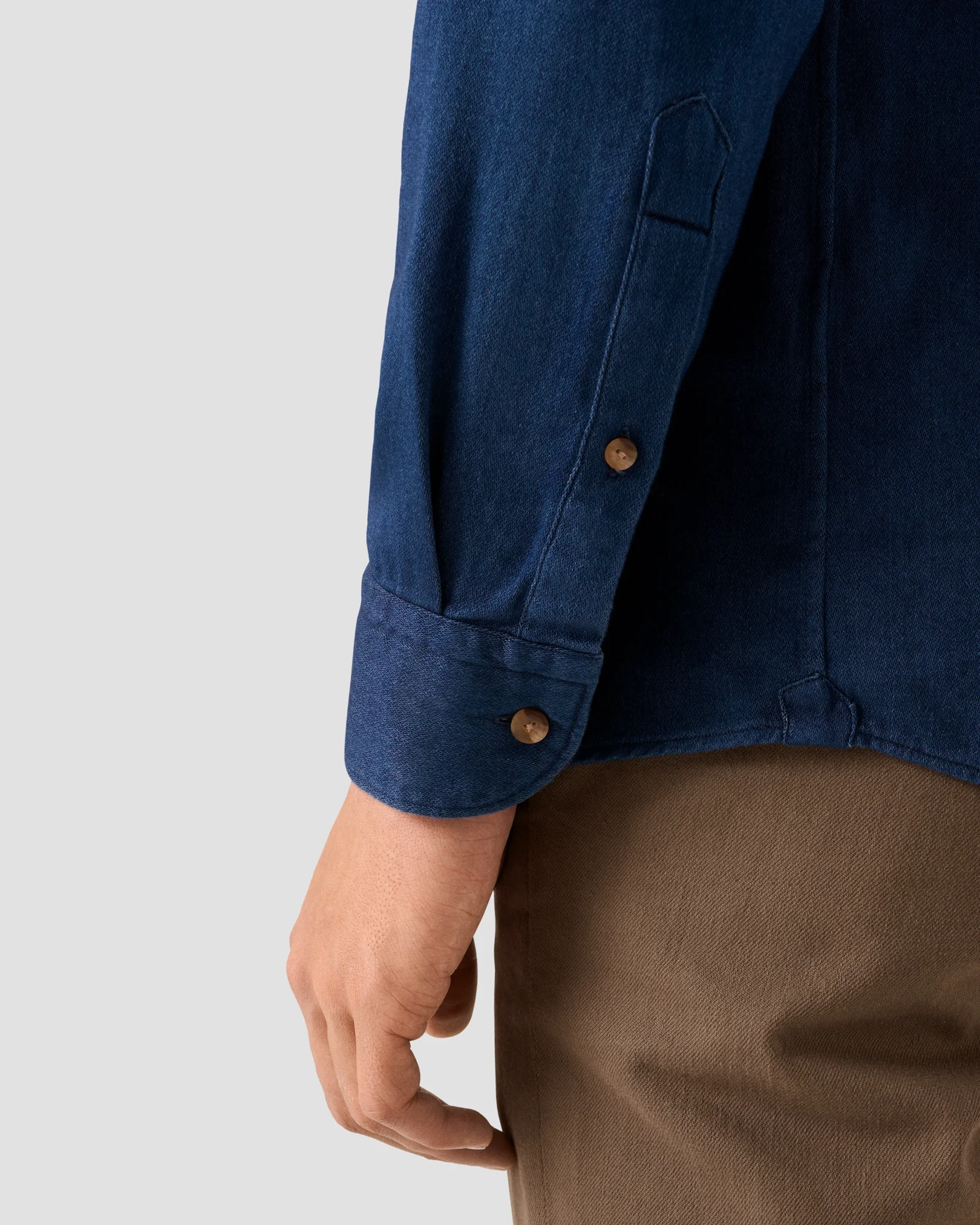 Eton - Navy blue Satin Indigo Shirt