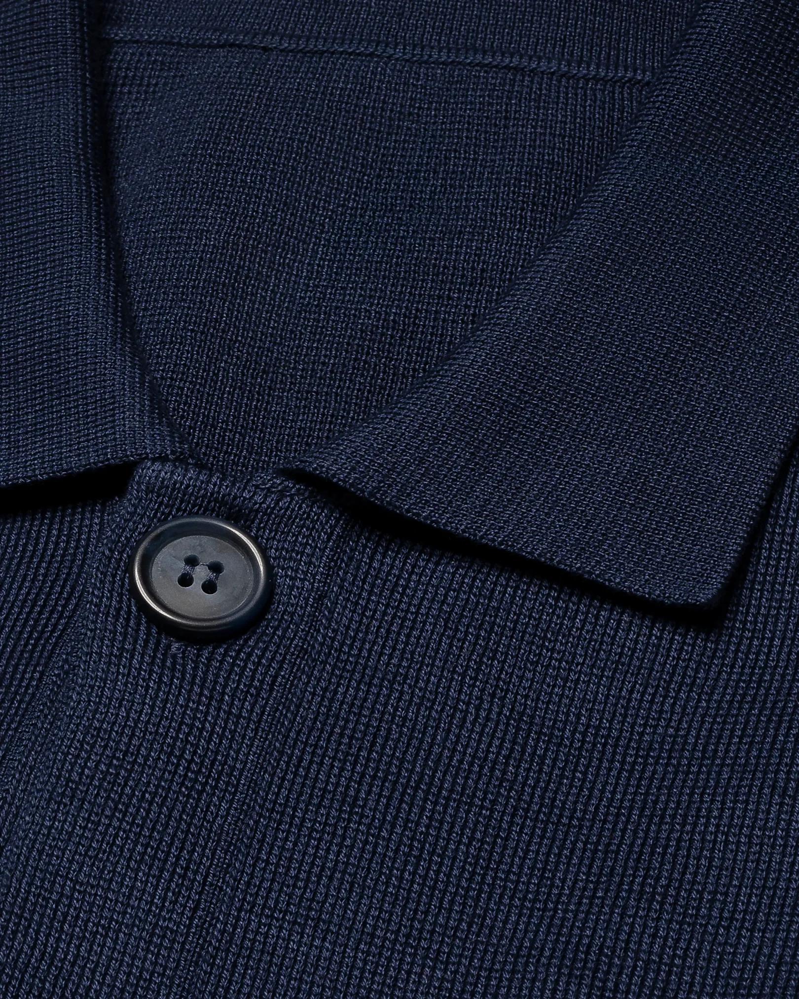 Eton - navy blue milano knit overshirt