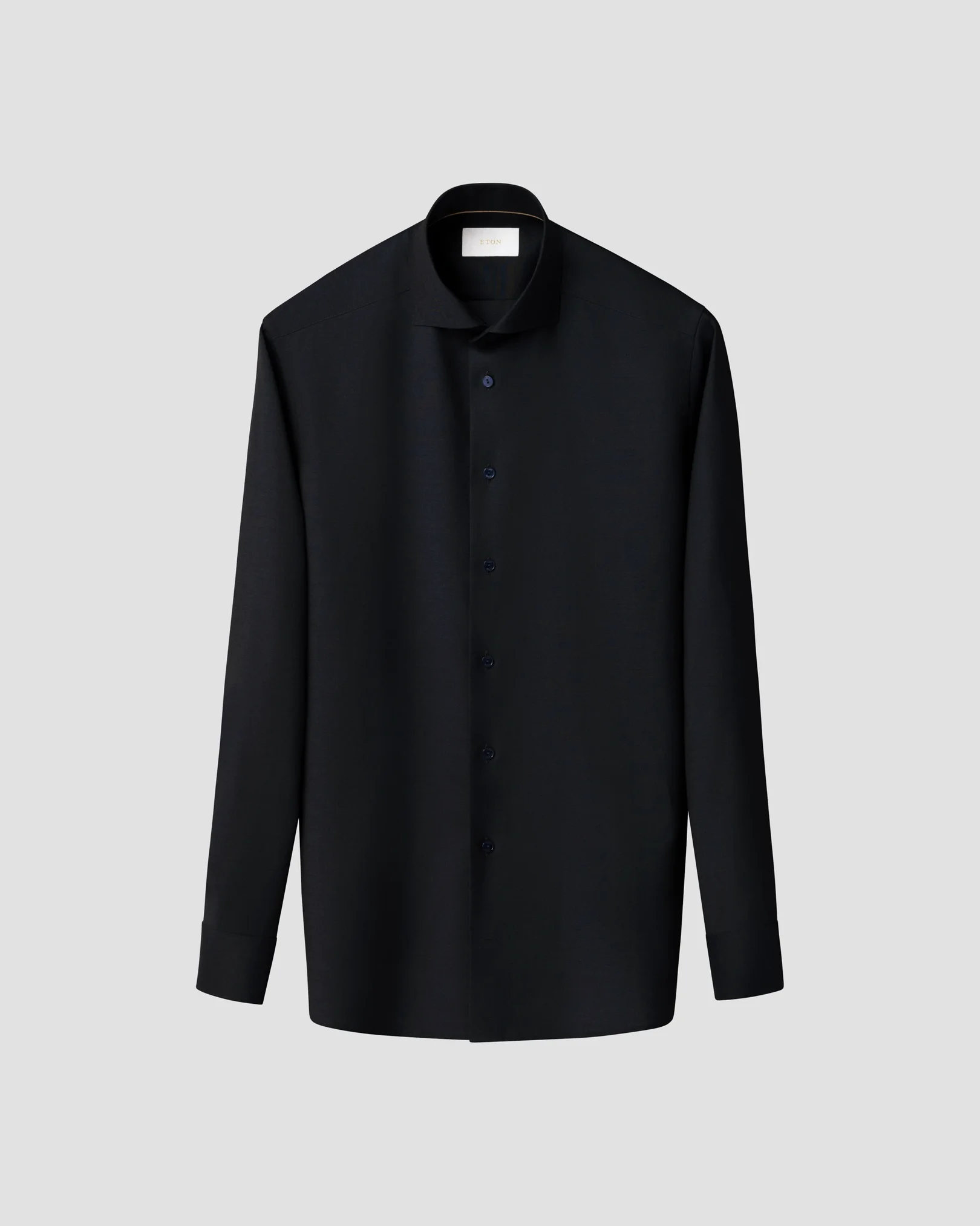 Eton - navy solid merino shirt