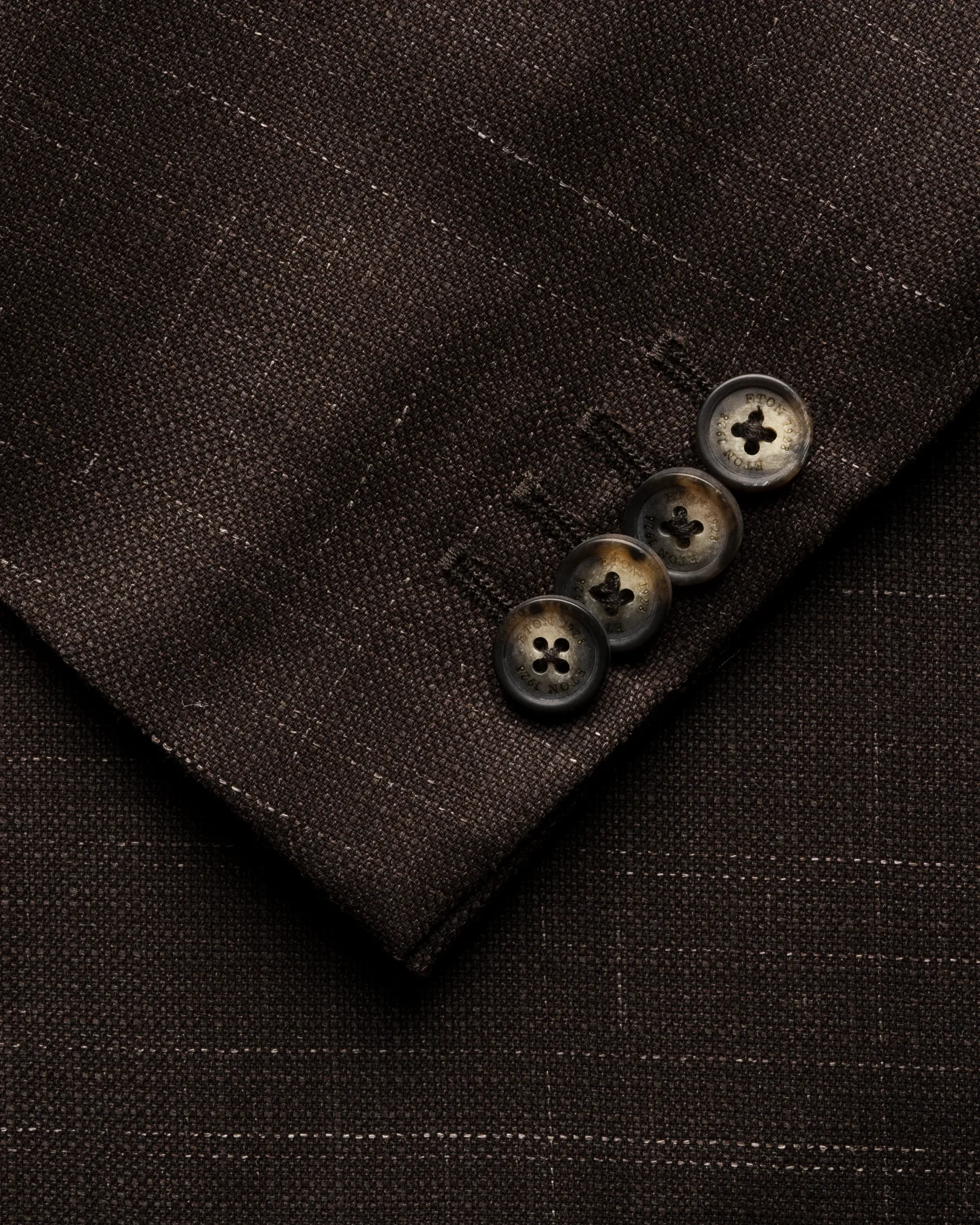 Eton - brown wool silk soft jacket