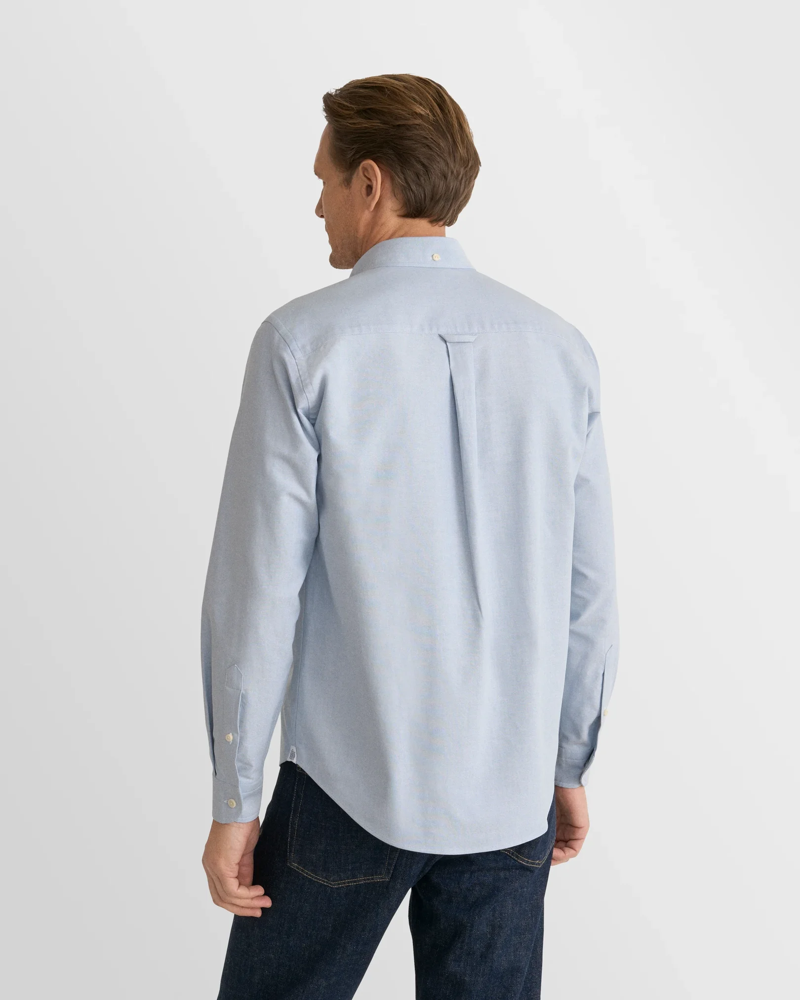 Eton - light blue solid oxford shirt