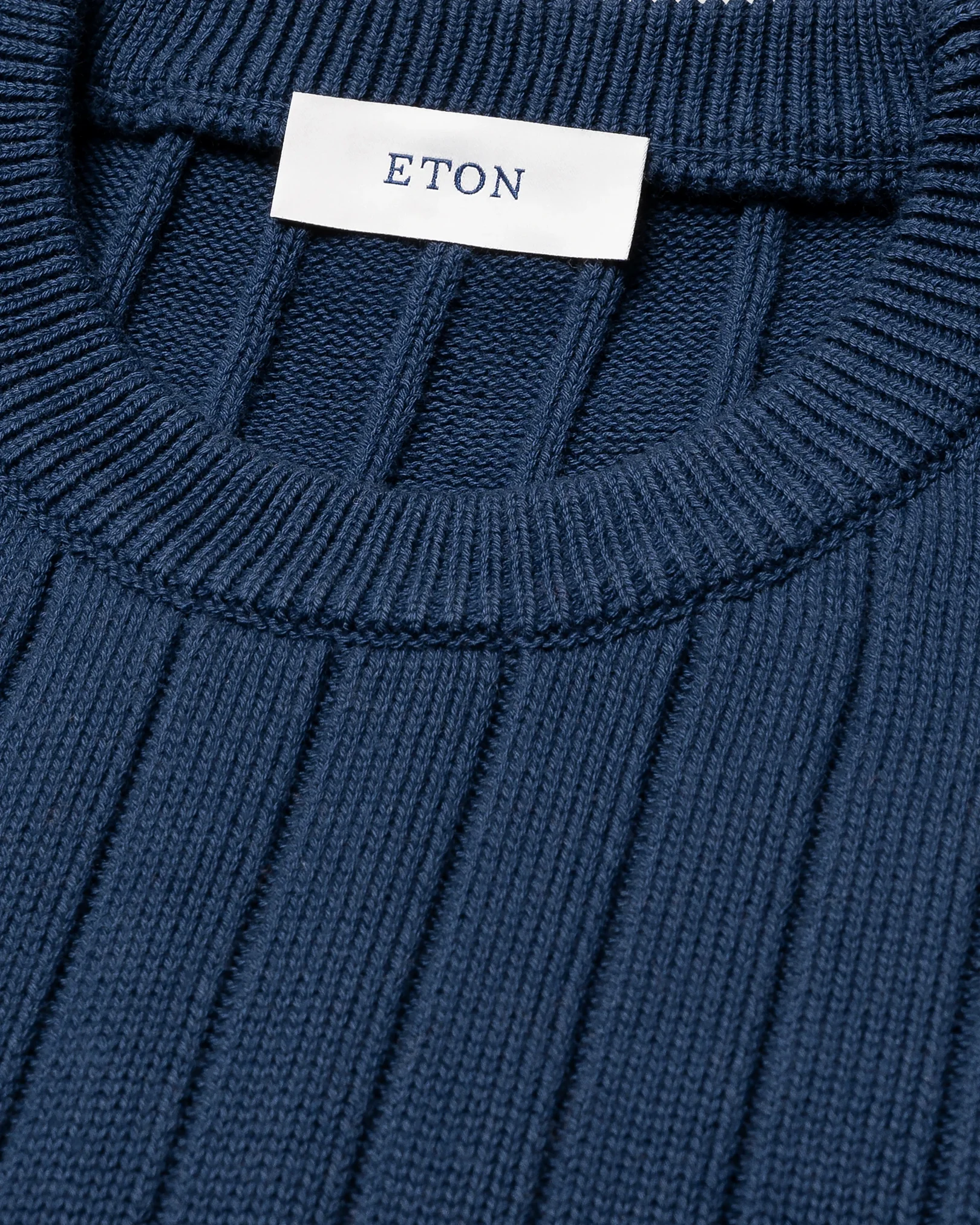Eton - Cotton Structure Knit Crew Neck
