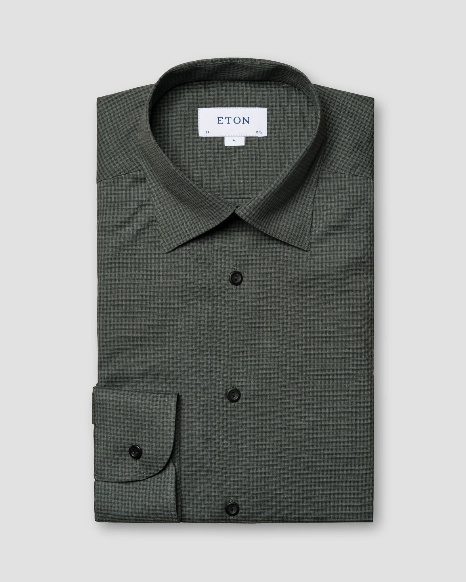 Mid green Flanell Shirt - Eton