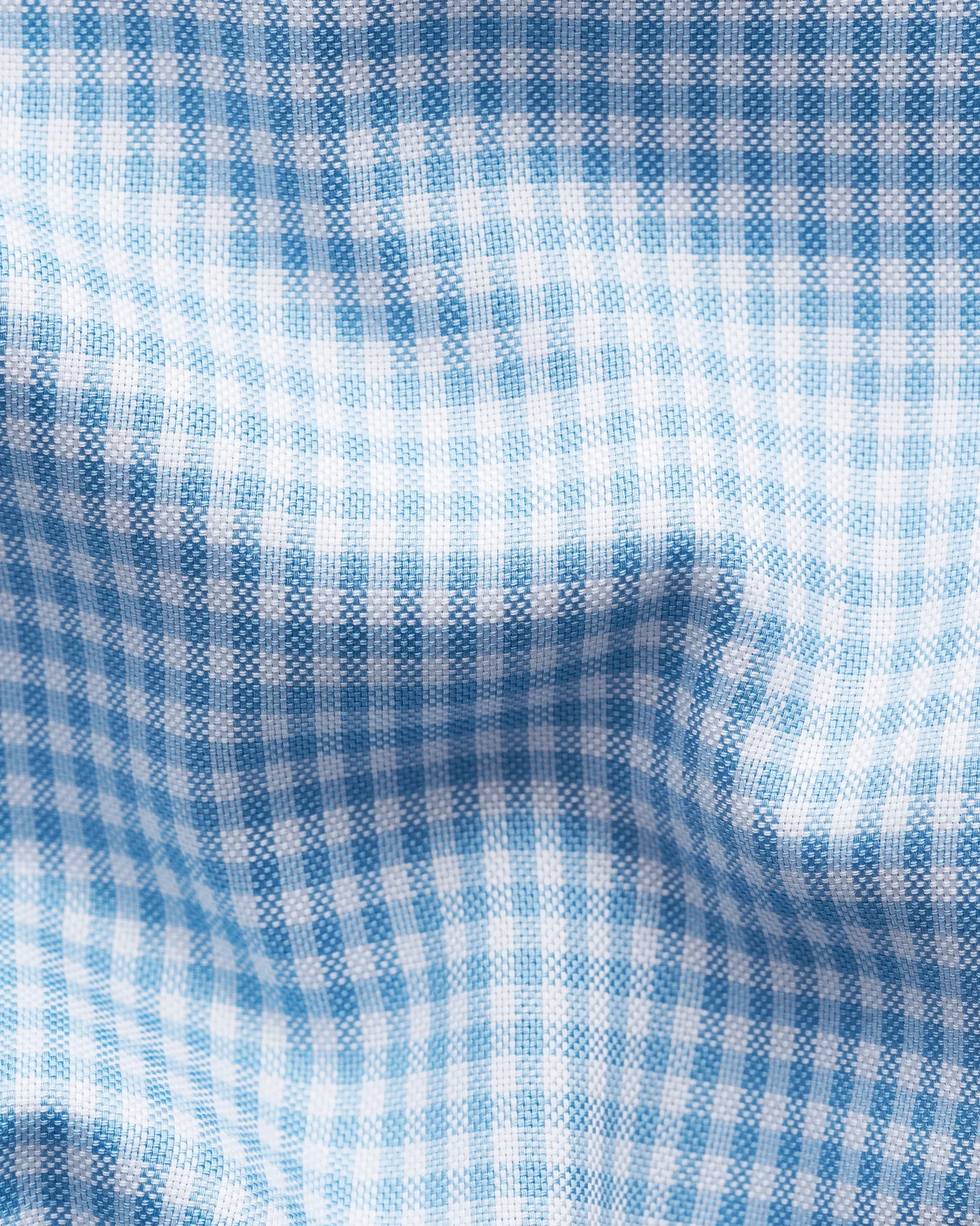 Eton - light blue check signature oxford shirt button down