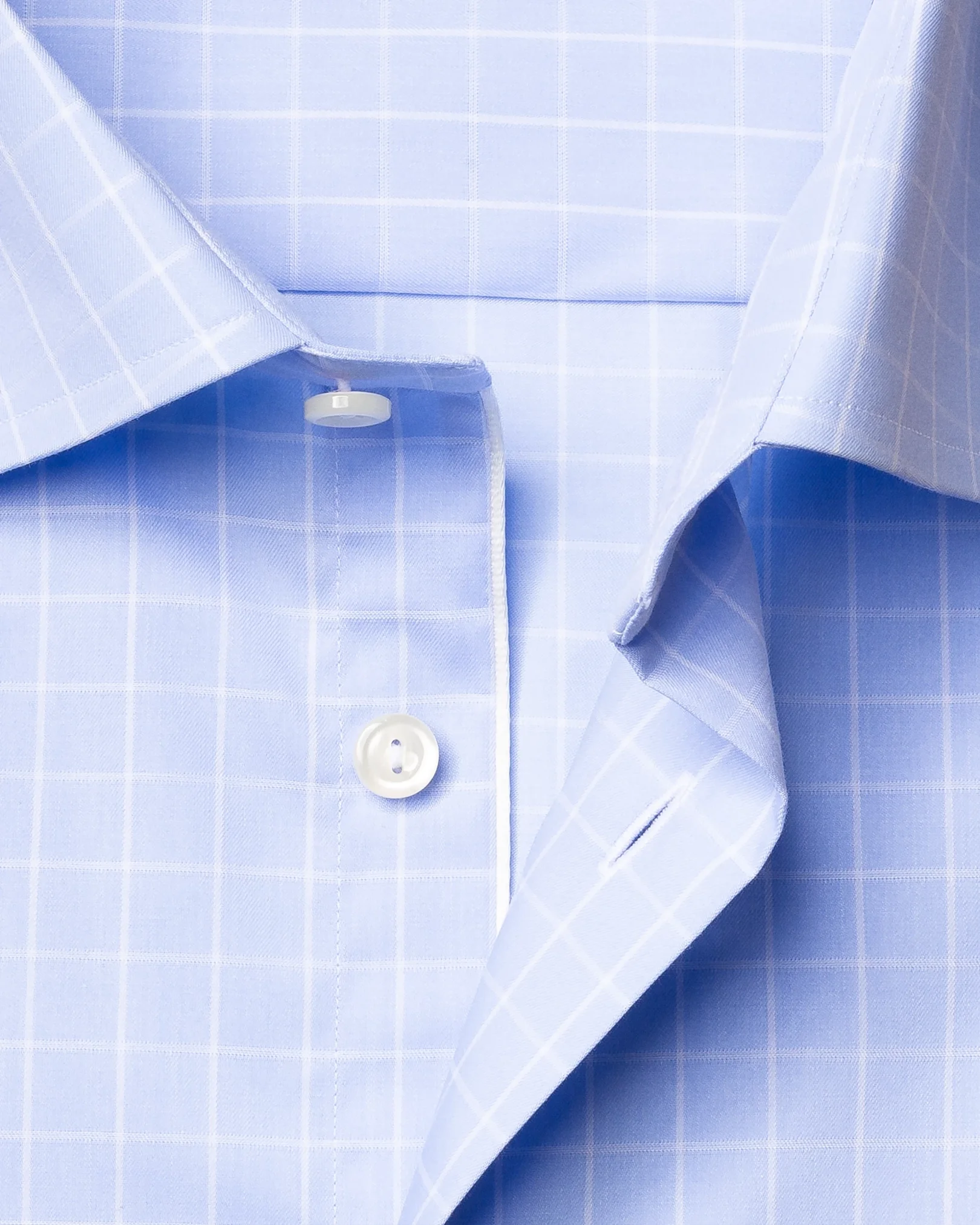 Eton - blue white checked shirt