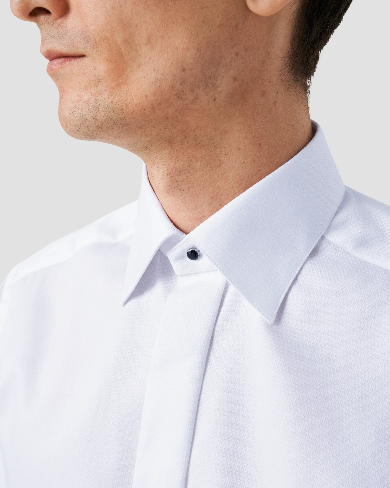 Eton - Chemise de cérémonie en dobby blanc