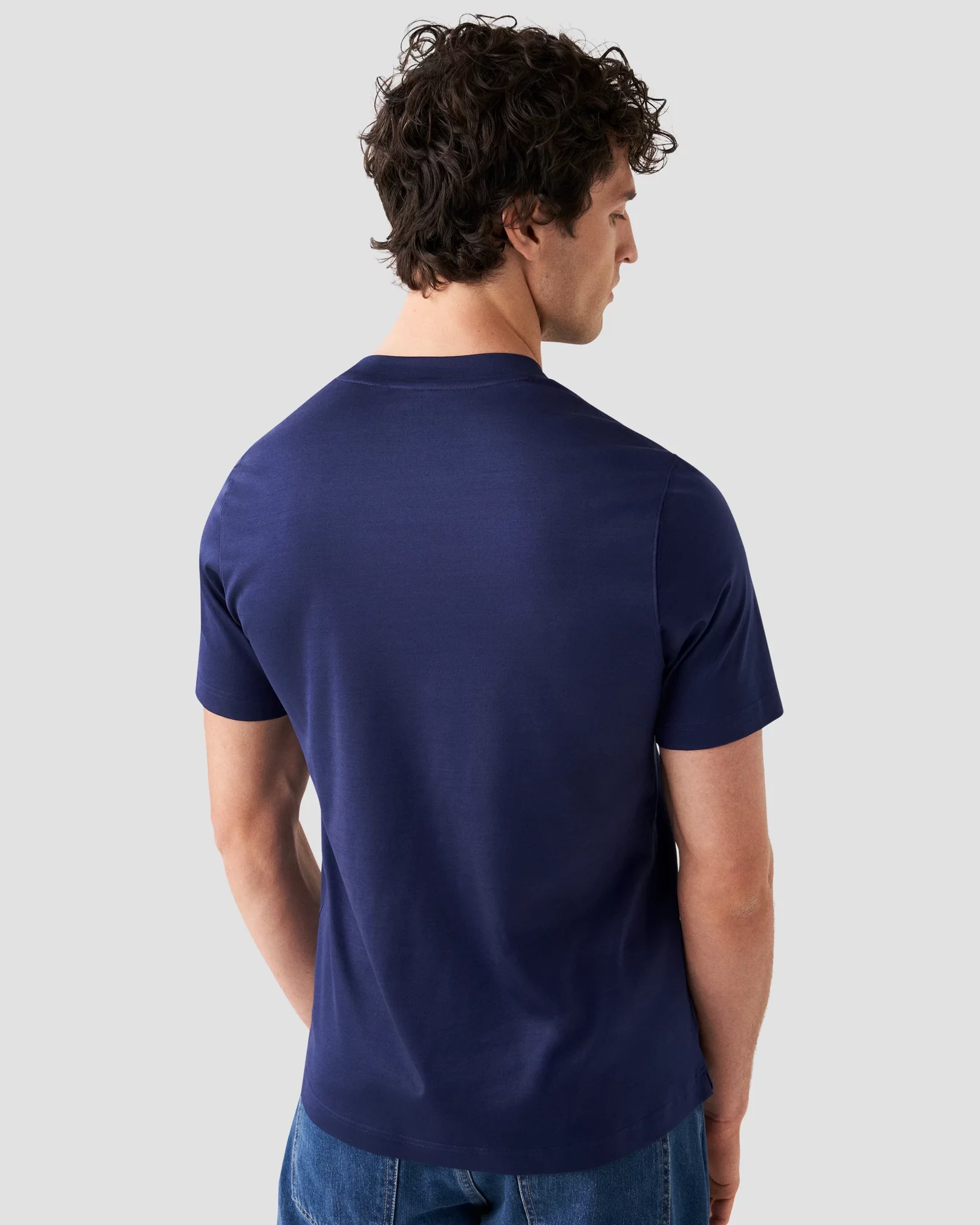 Eton - dark blue filo di scozia t shirt