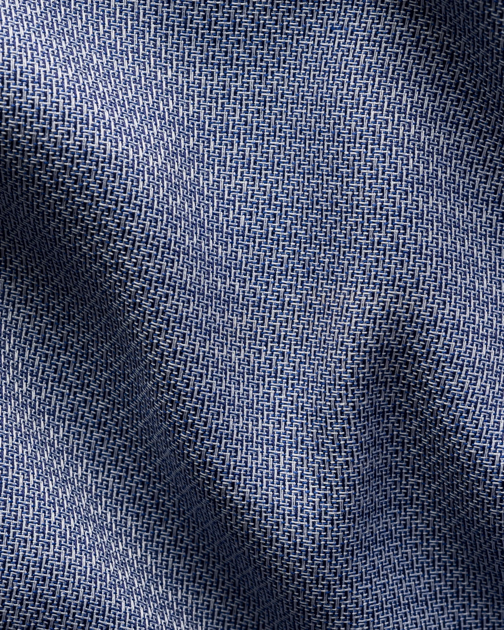 Eton - navy blue semi solid signature twill shirt