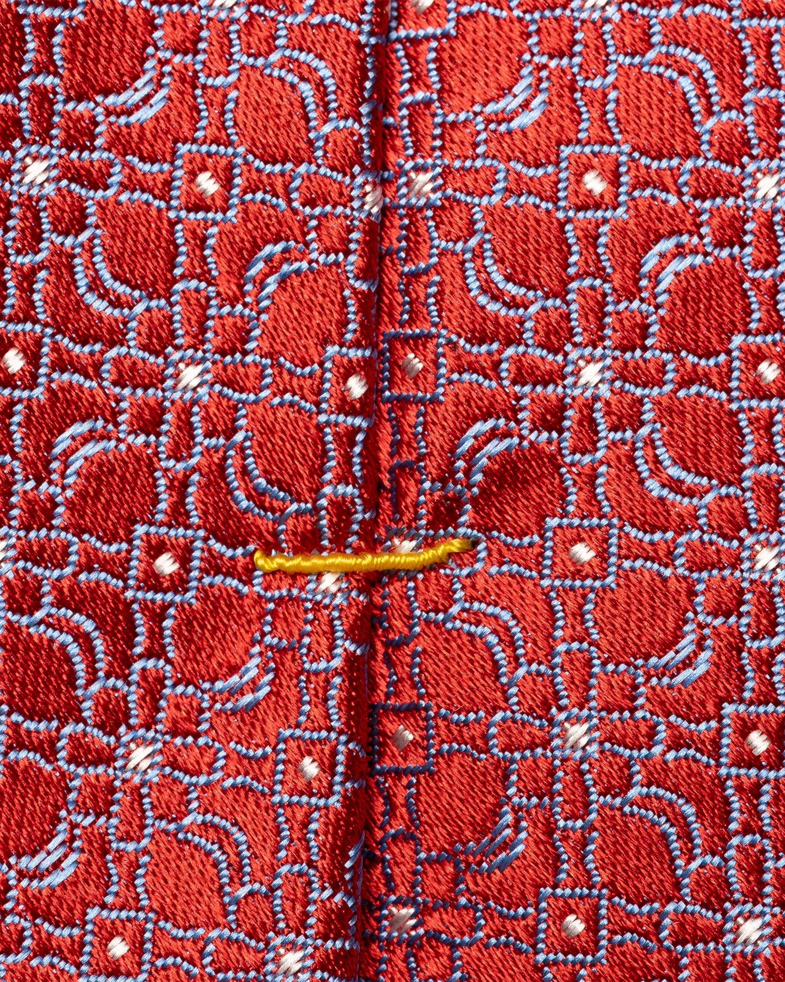 Eton - red floral woven silk