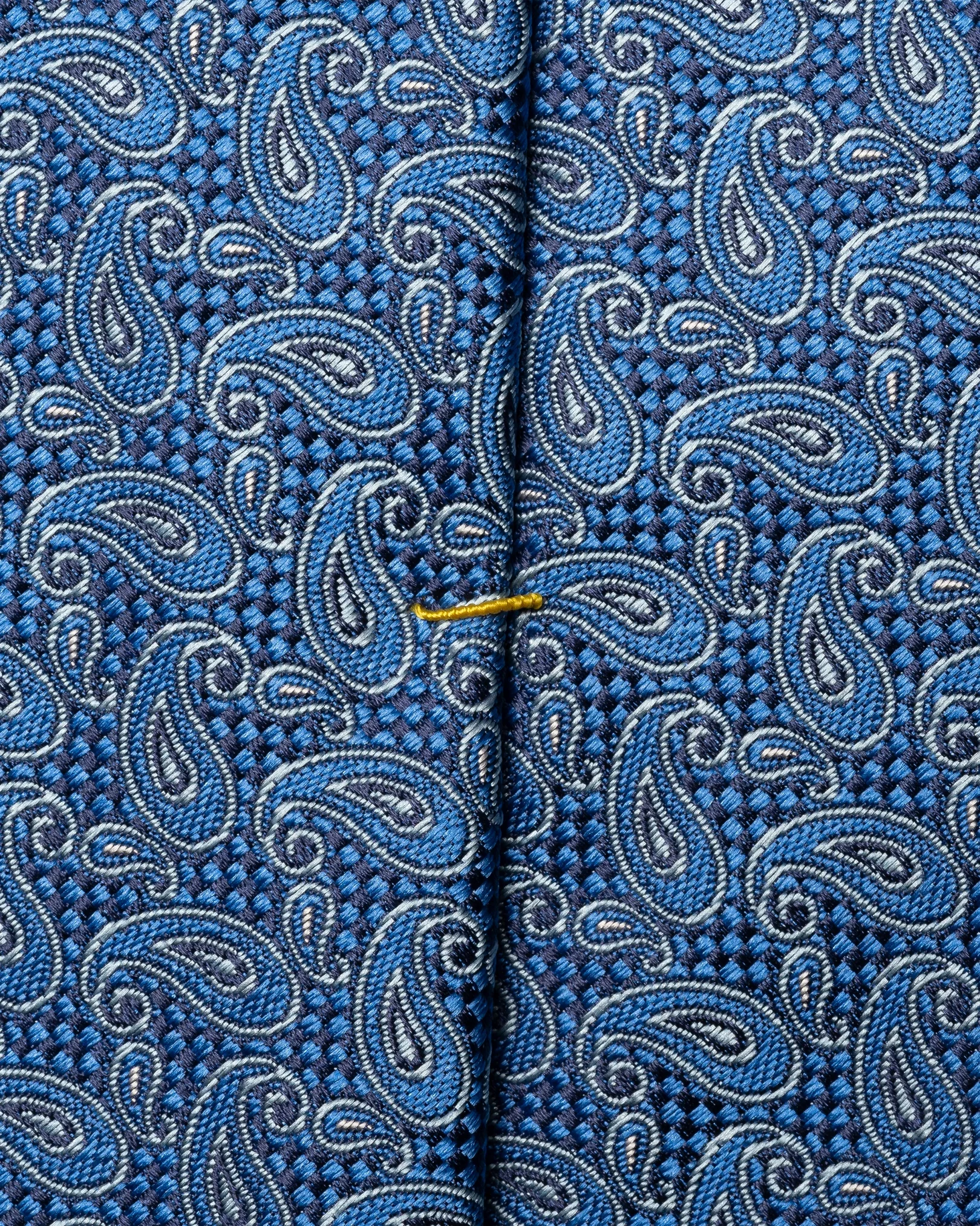 Eton - paisley woven silk tie dark blue paisley woven silk tie