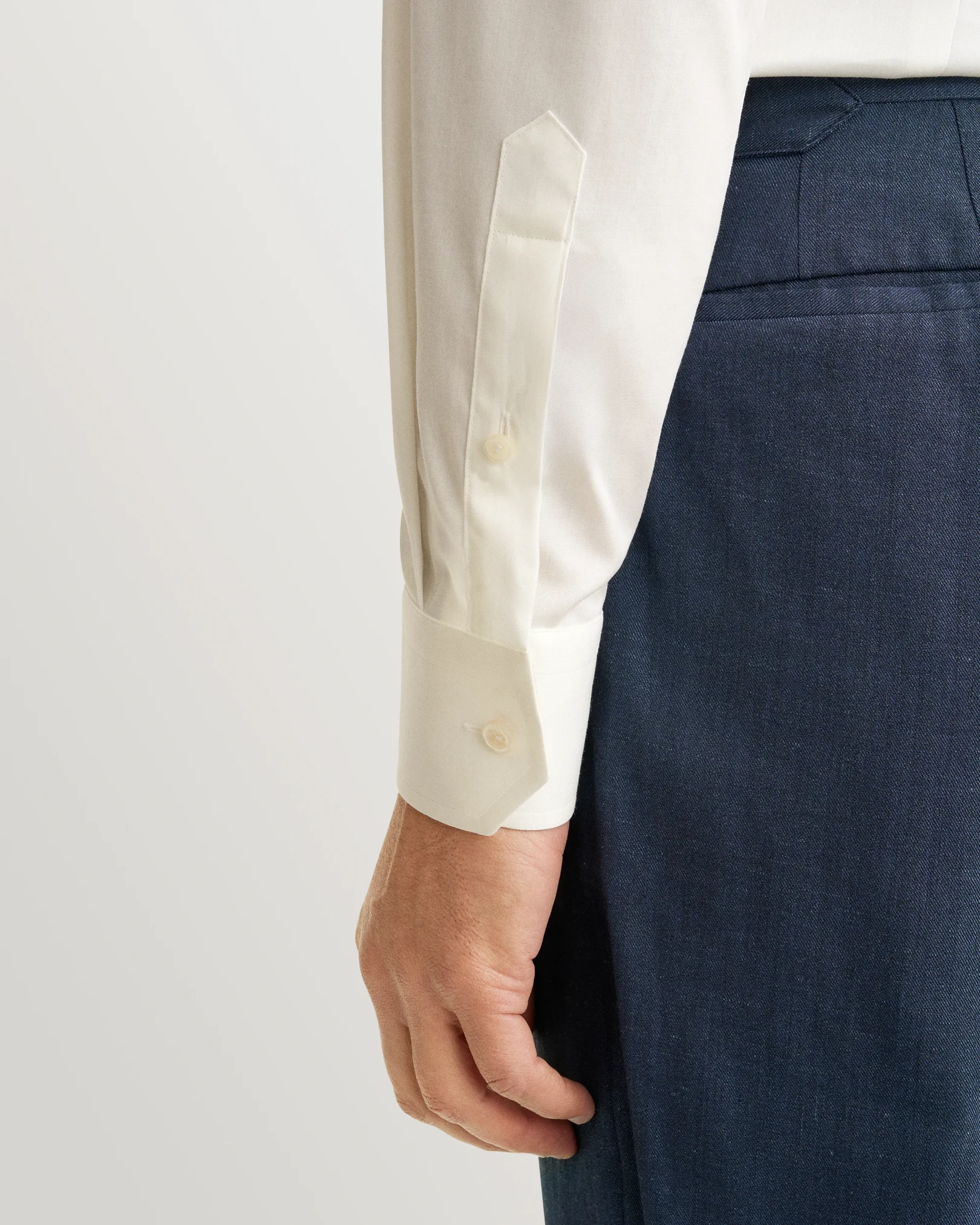 Eton - white solid signature twill shirt