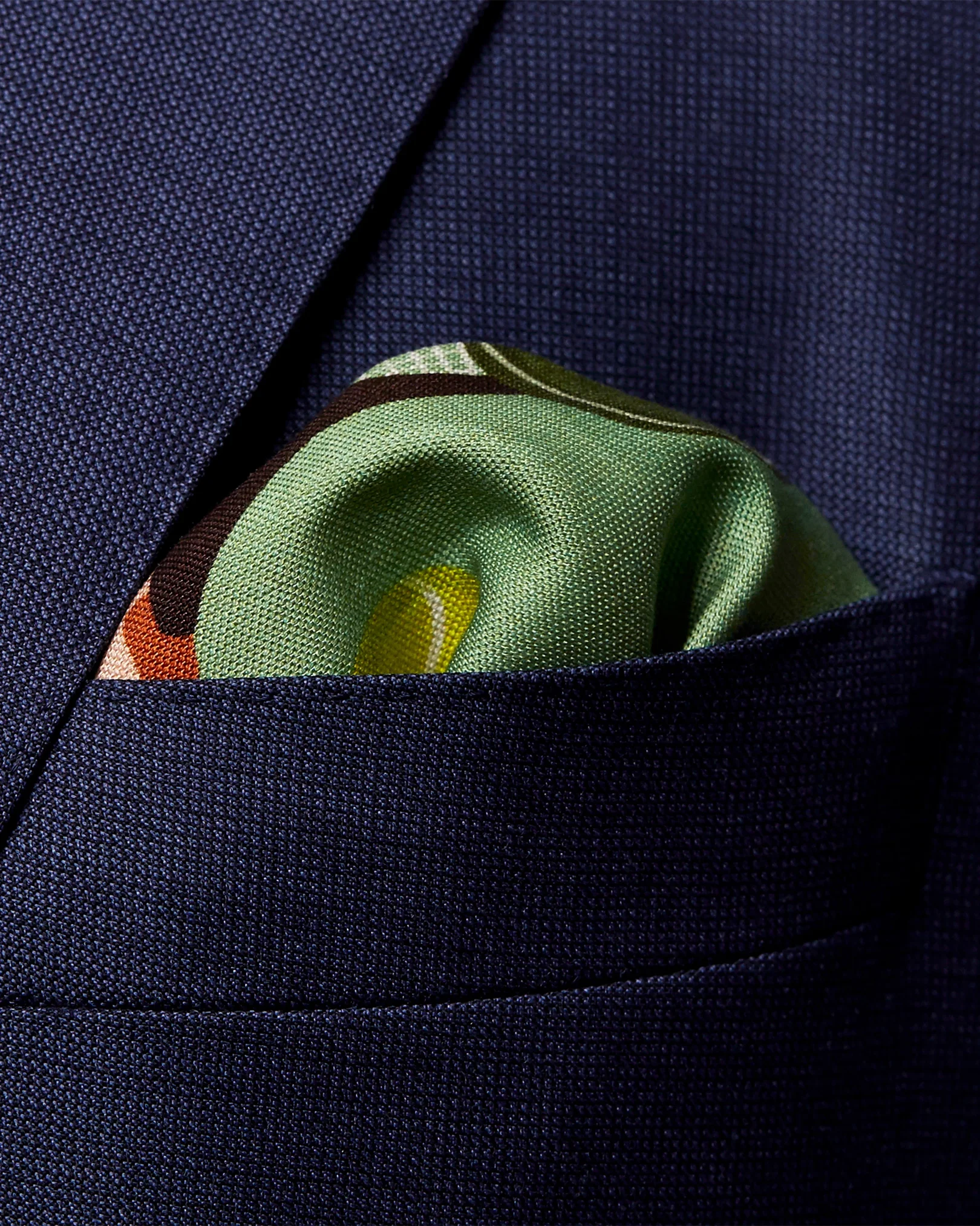 Eton - mid green tennis pocket square