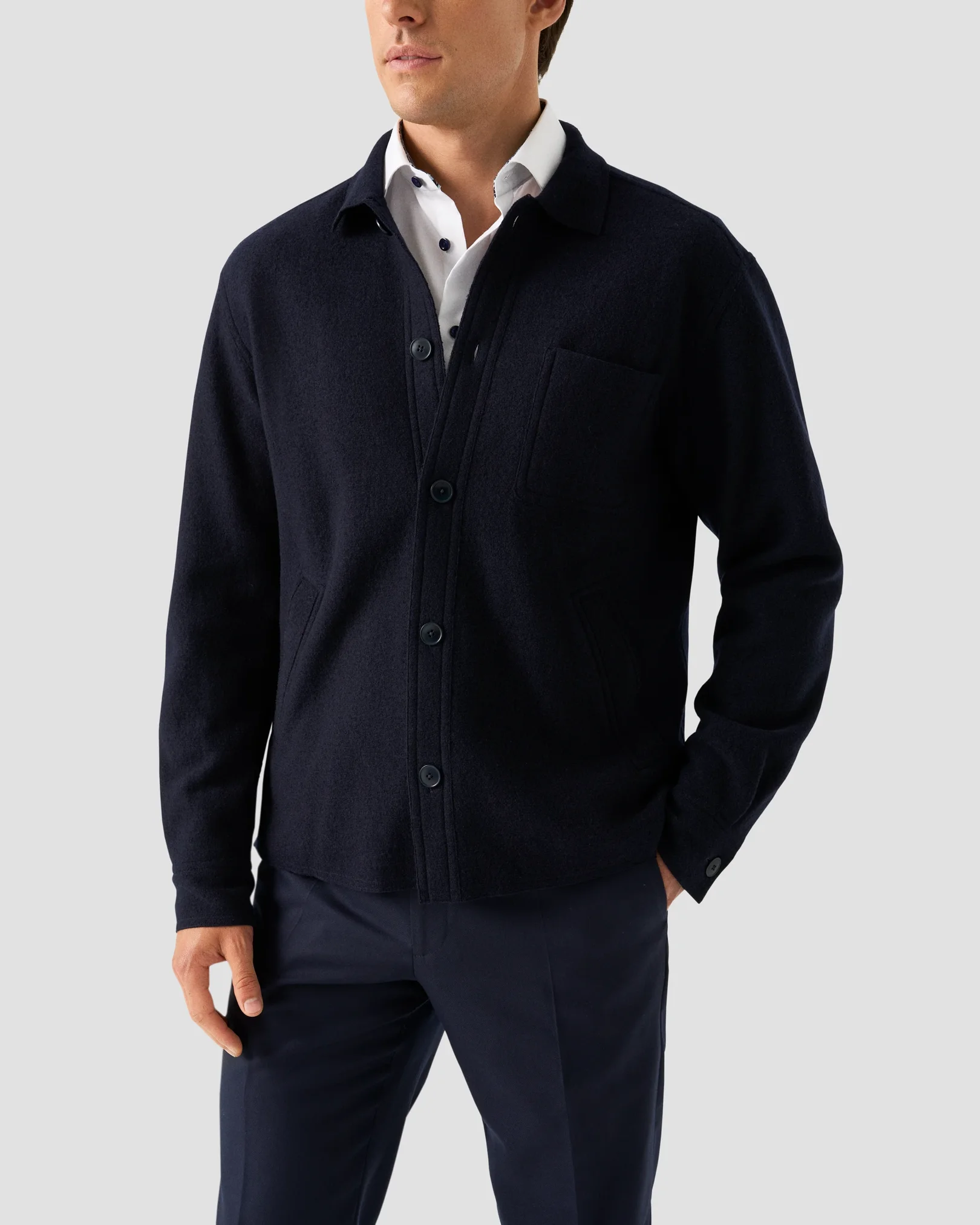 Eton - Boiled Wool Overshirt