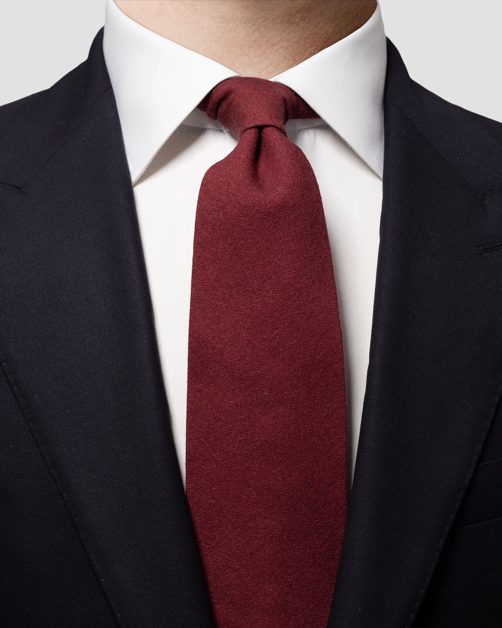 Eton - crimson red wool tie