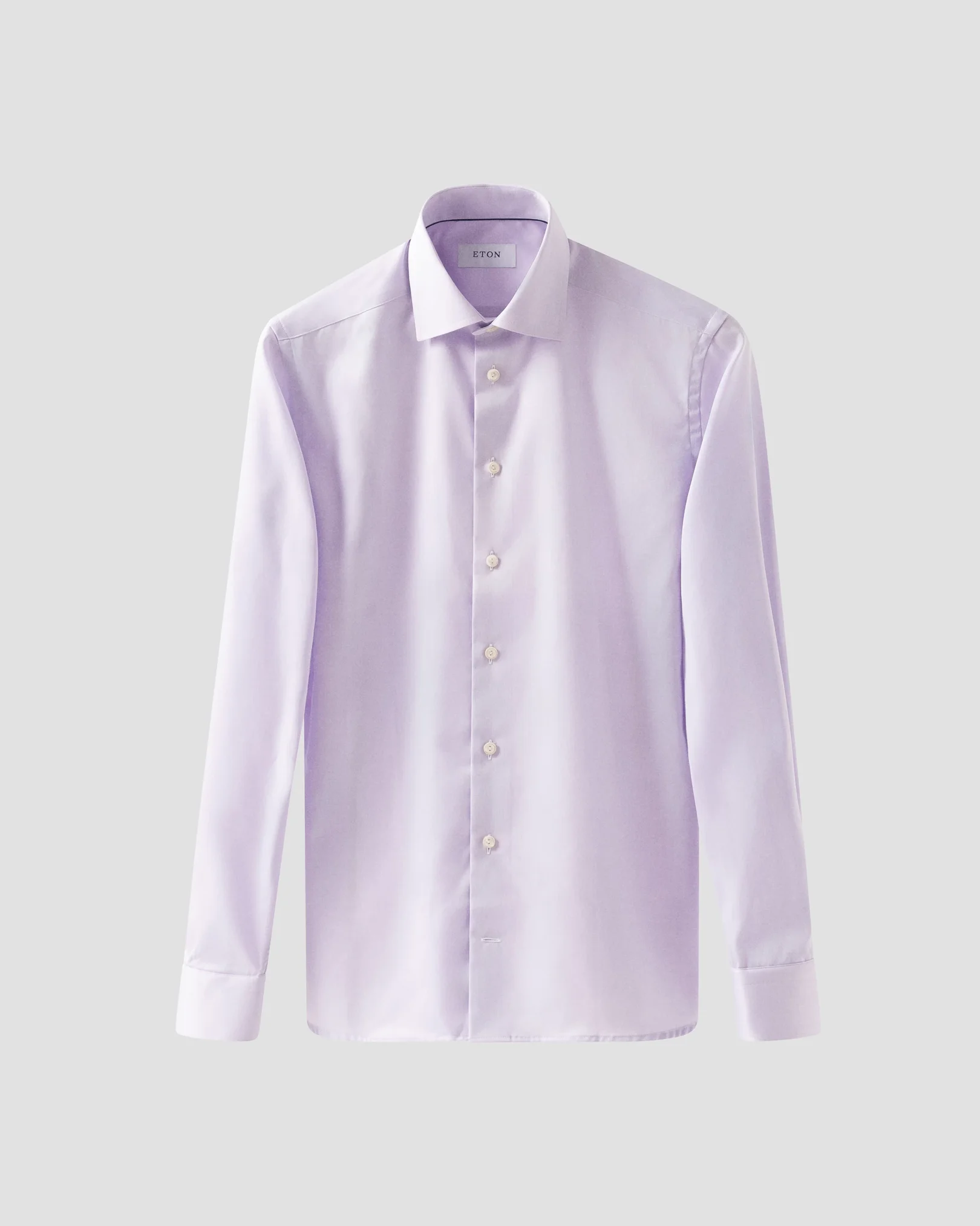 Eton - mid purple solid signature twill shirt