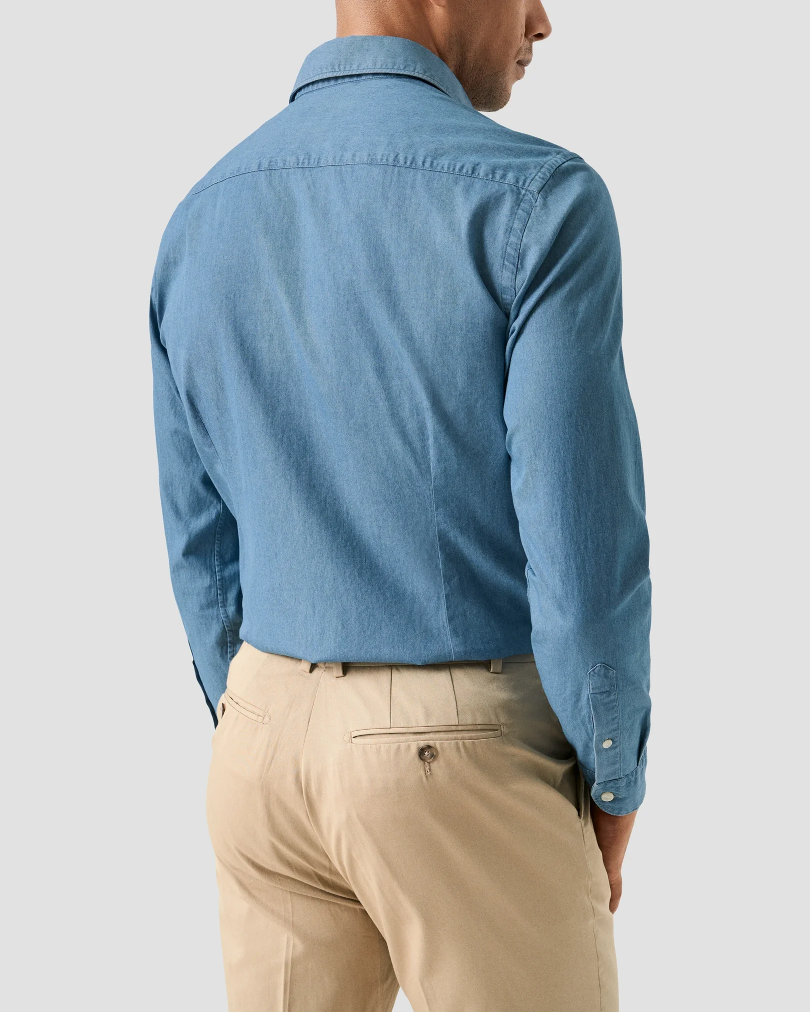 Eton - dark blue lightweight denim shirt