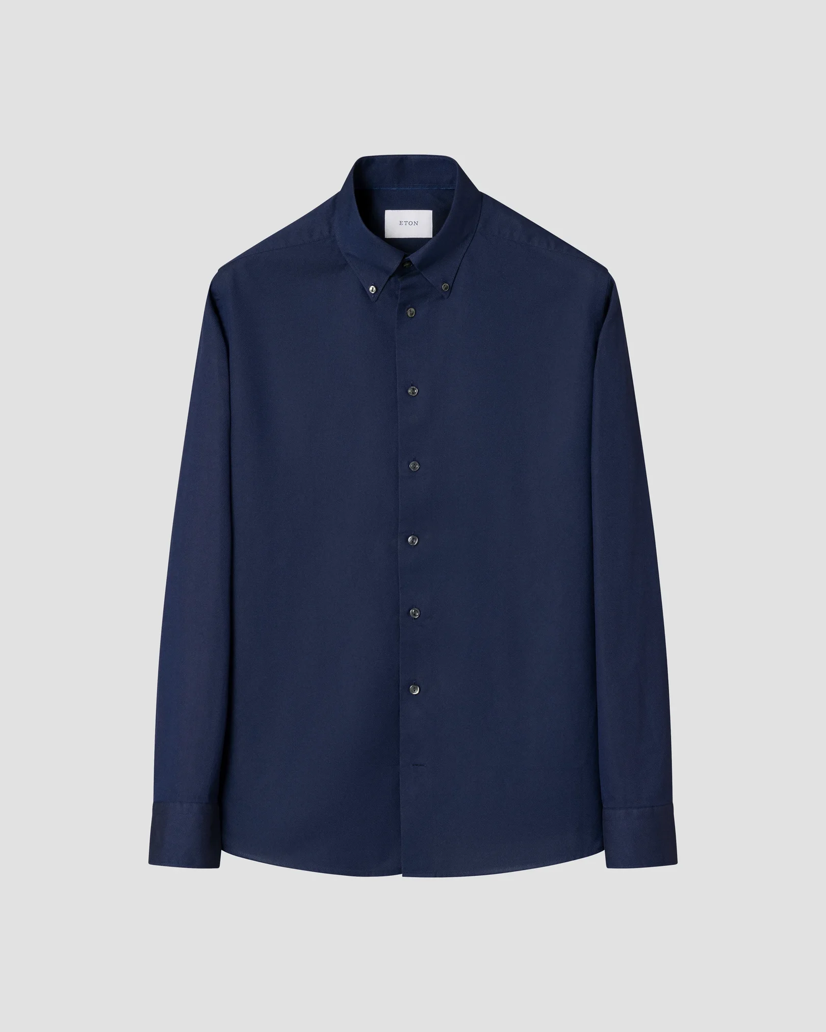 Eton - navy blue solid oxford shirt button down