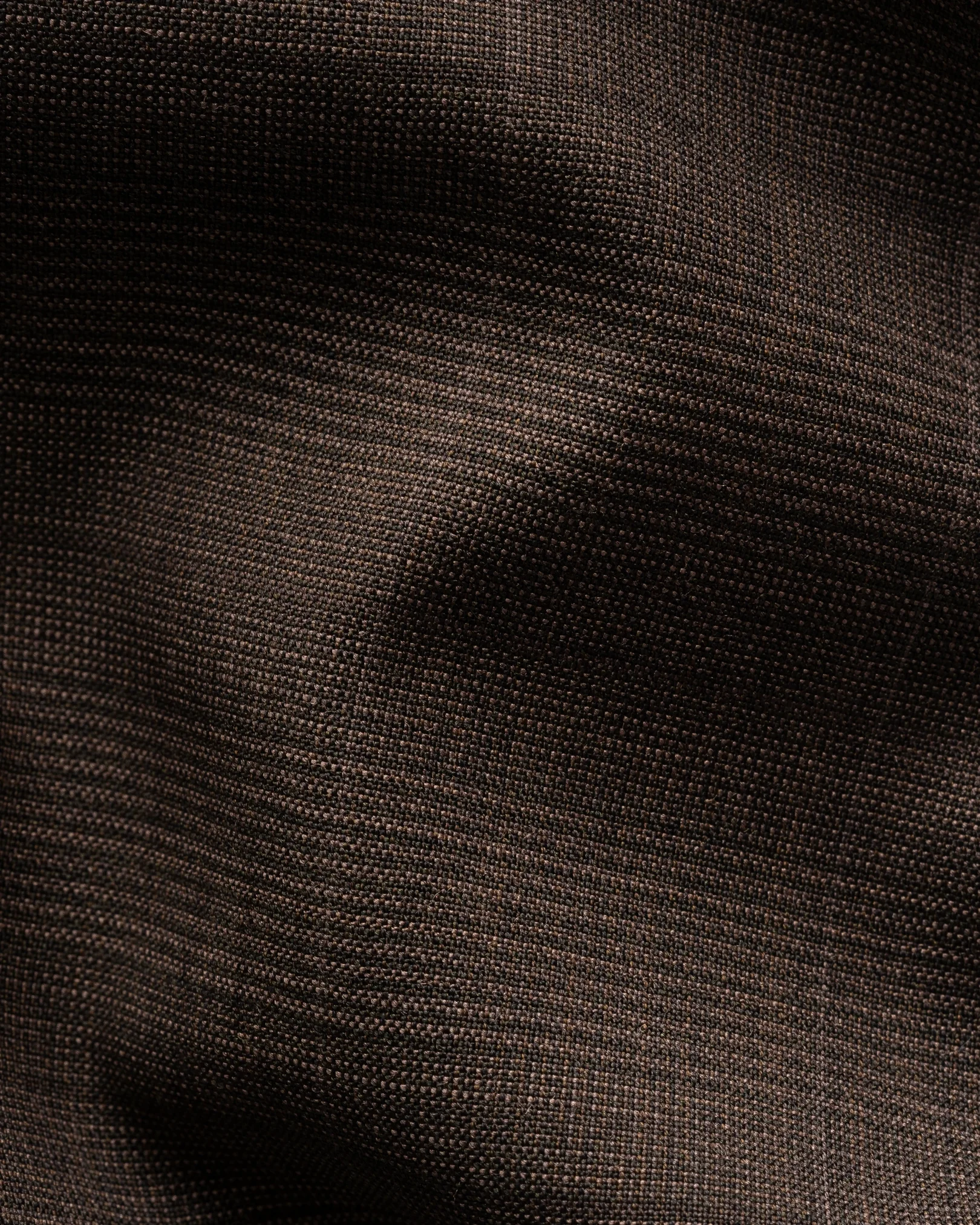 Eton - dark brown check merino shirt