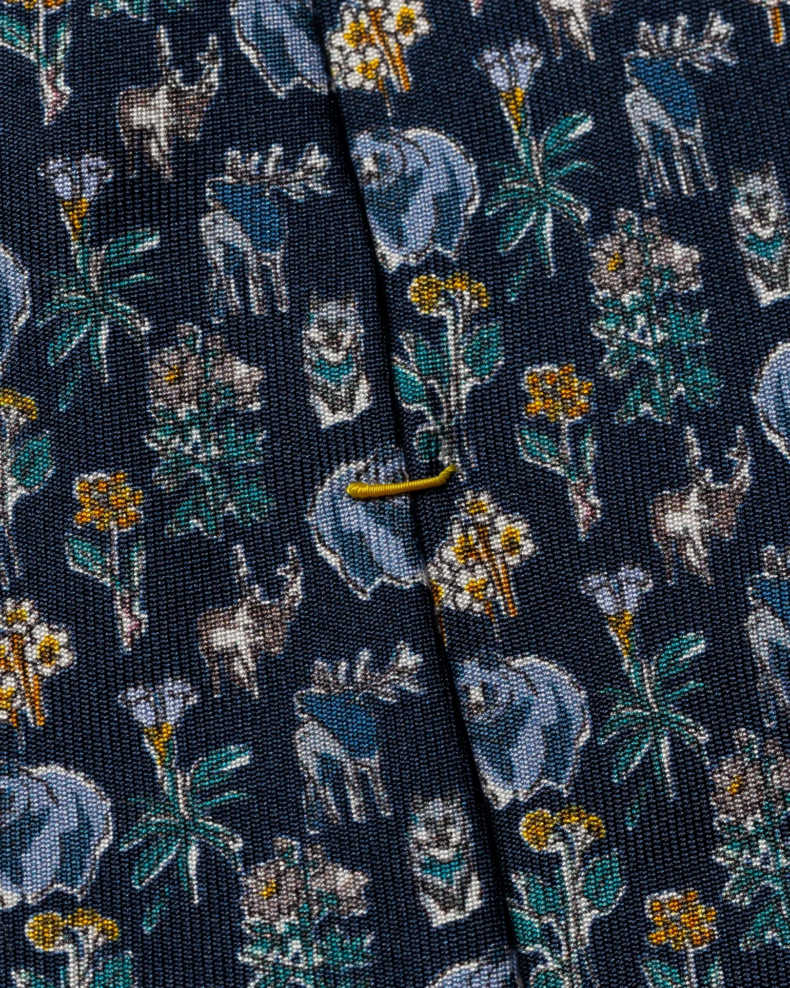 Eton - dark blue natura scandinavia print silk tie