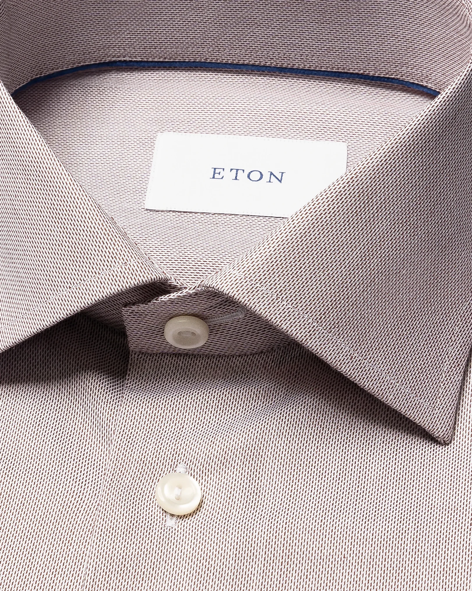 Eton - dark red semi solid twill shirt