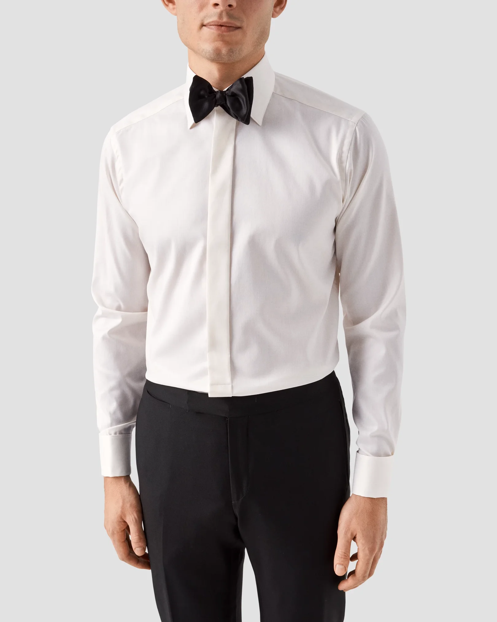 Eton - off white twill evening shirt we