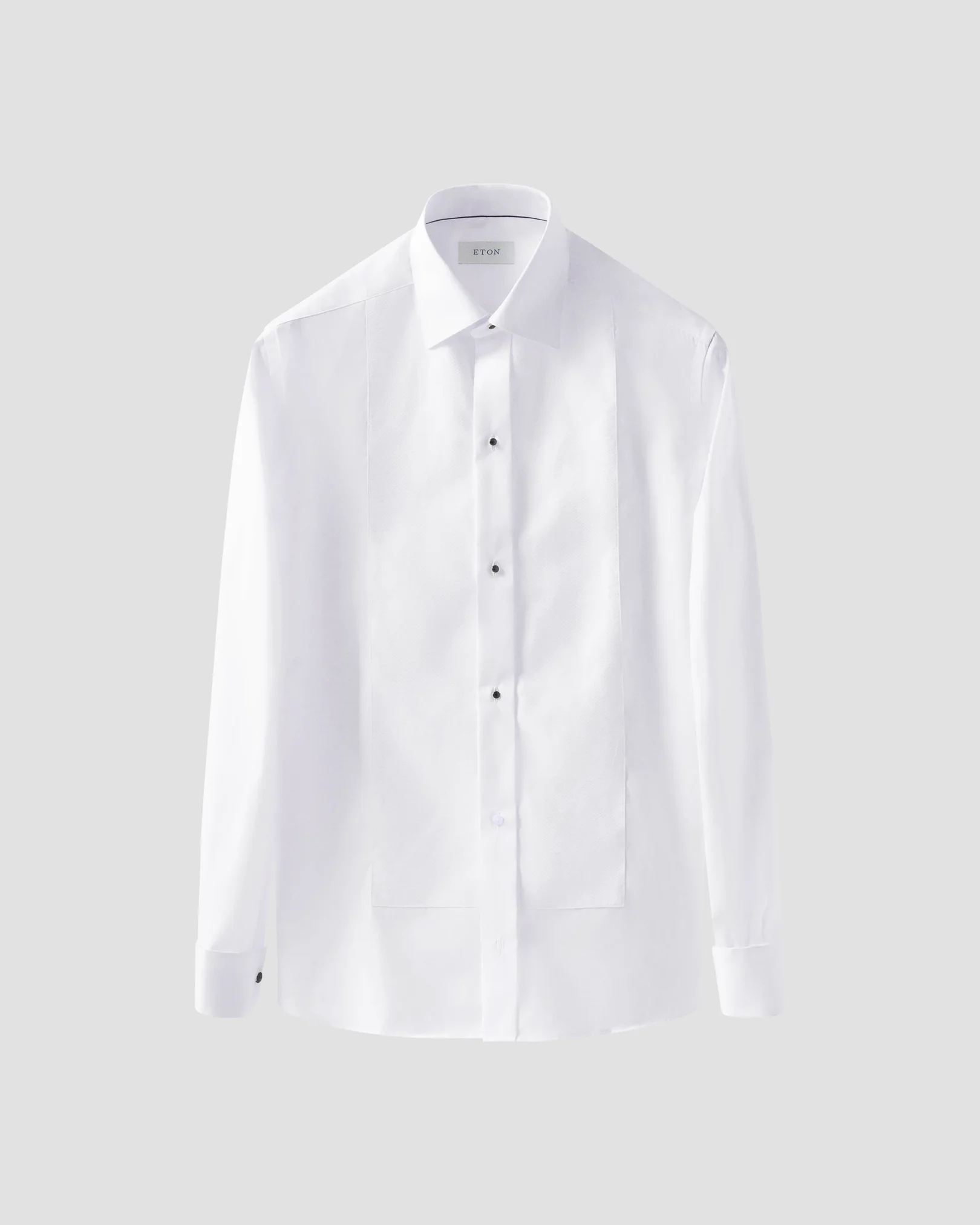 Eton - ピケ織り ブラック タイシャツ