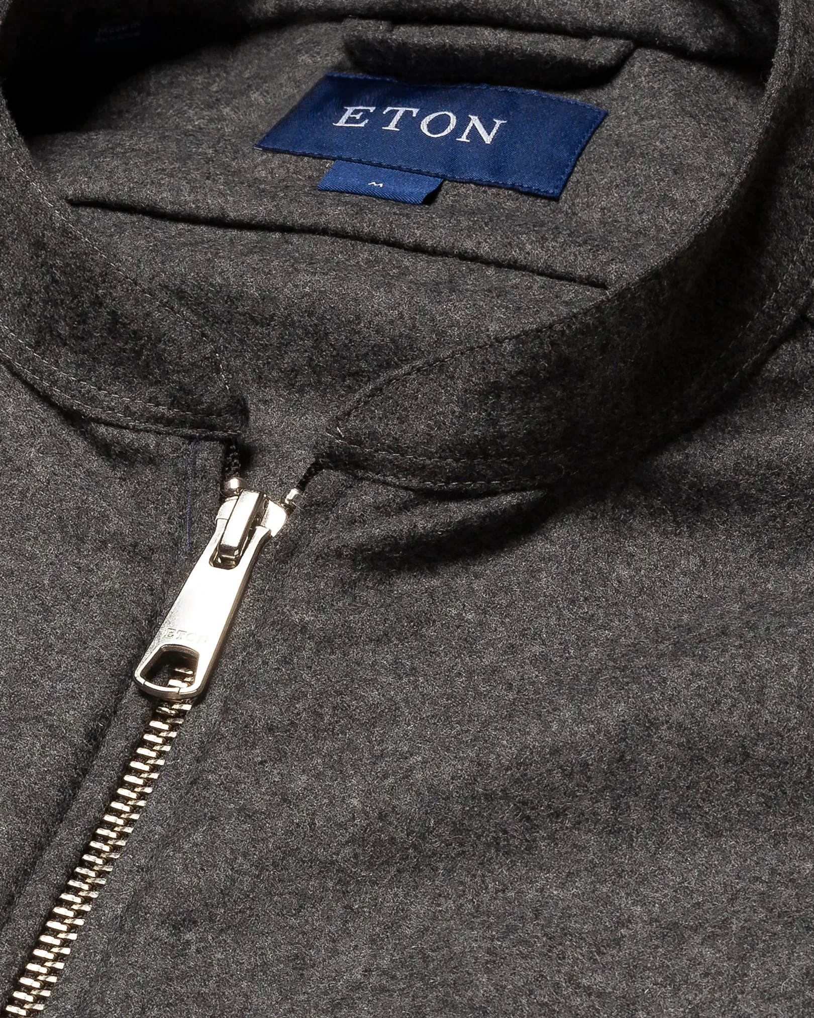 Eton - mid grey twill wool cashmere vest