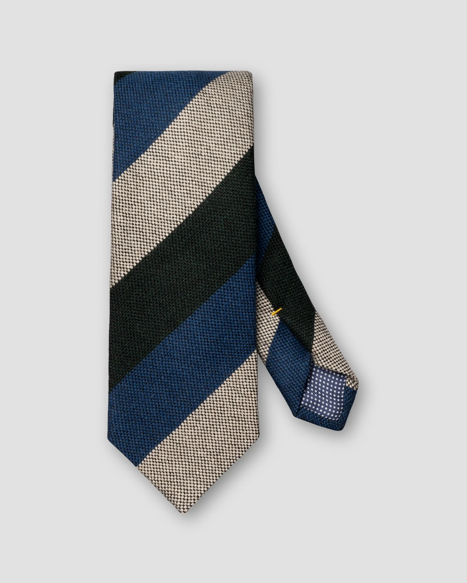 Eton - regimental striped wool tie dark green regimental striped wool tie