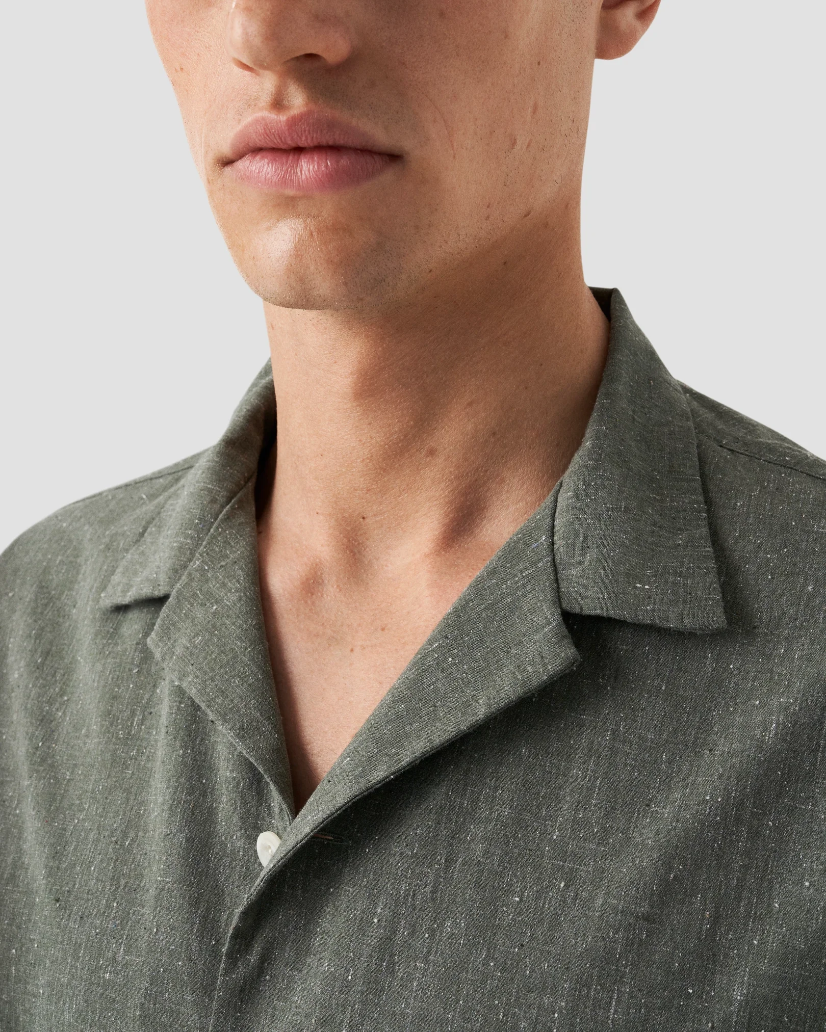 Eton - Dark green Recycled Cotton Resort Shirt