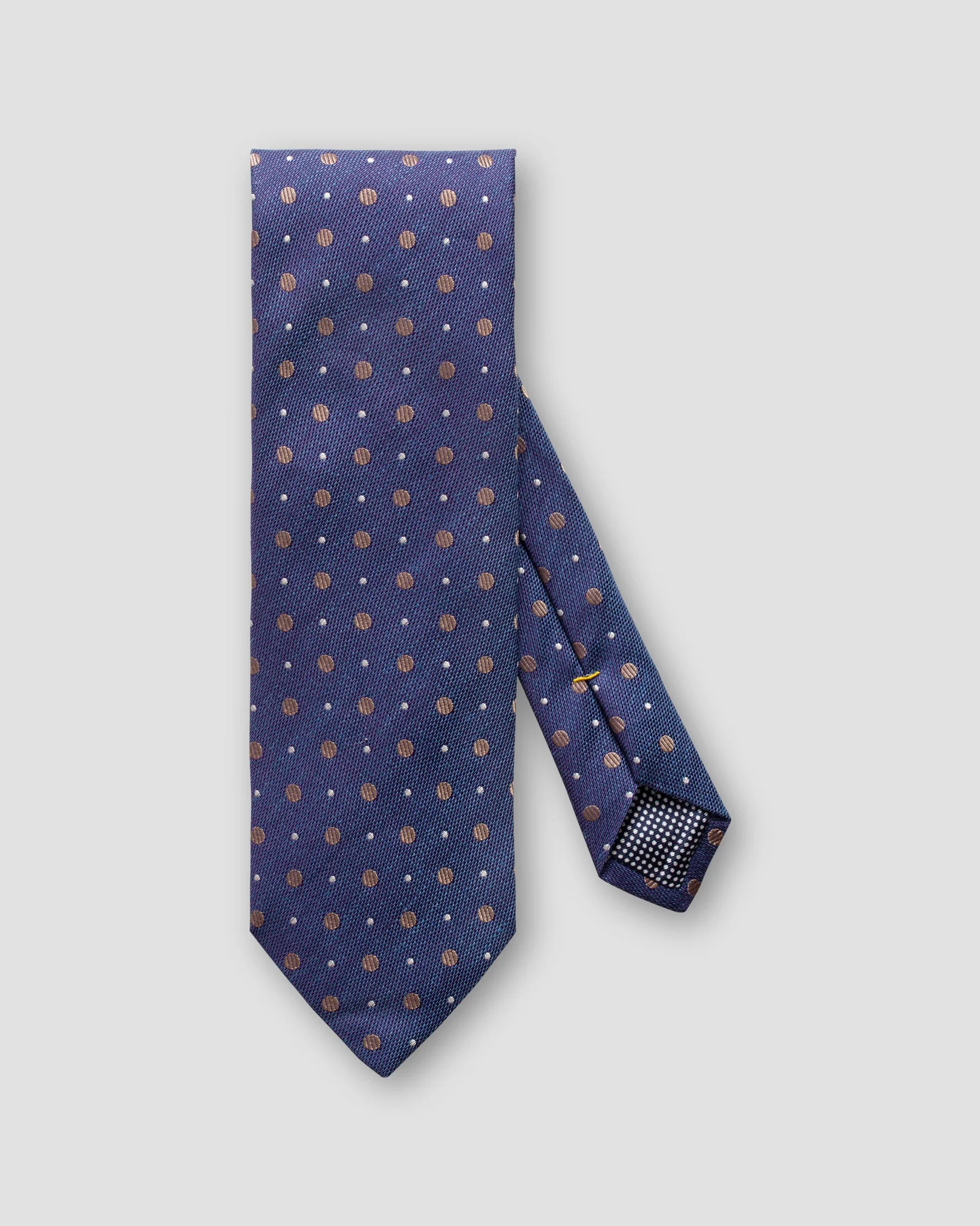 Eton - purple dotted silk cotton tie