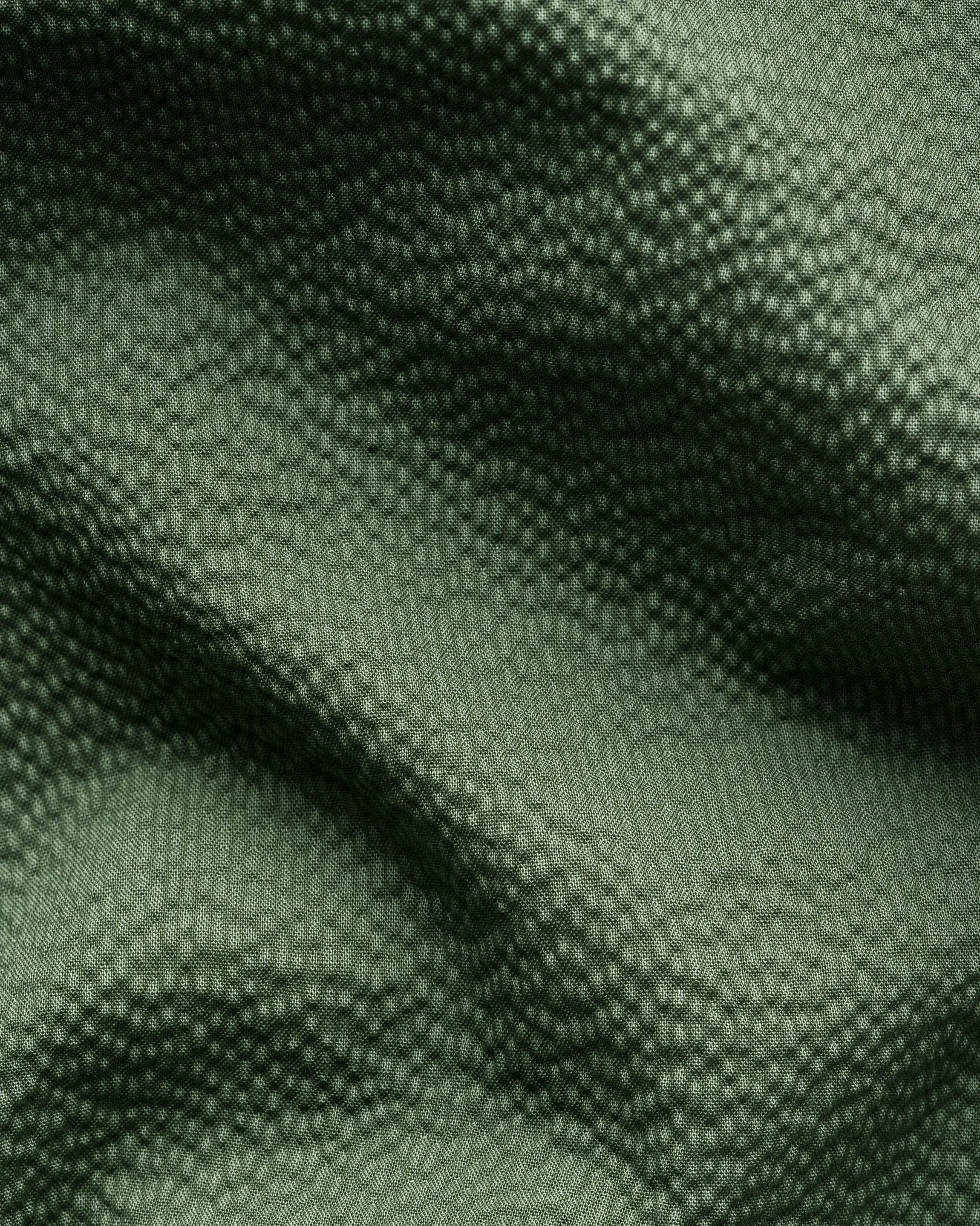 Eton - mid green seersucker resort shirt