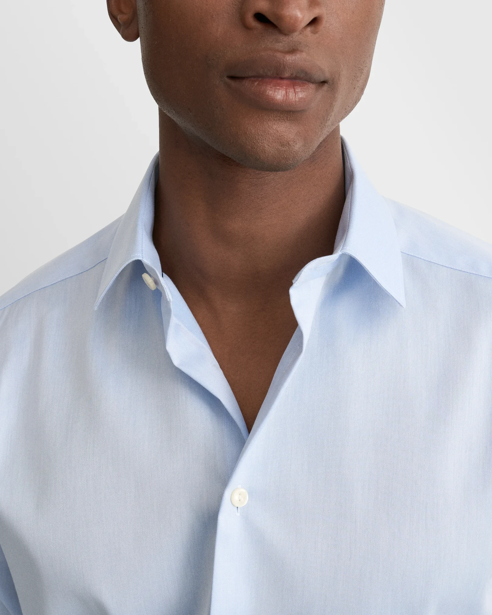Eton - light blue signature twill shirt pointed