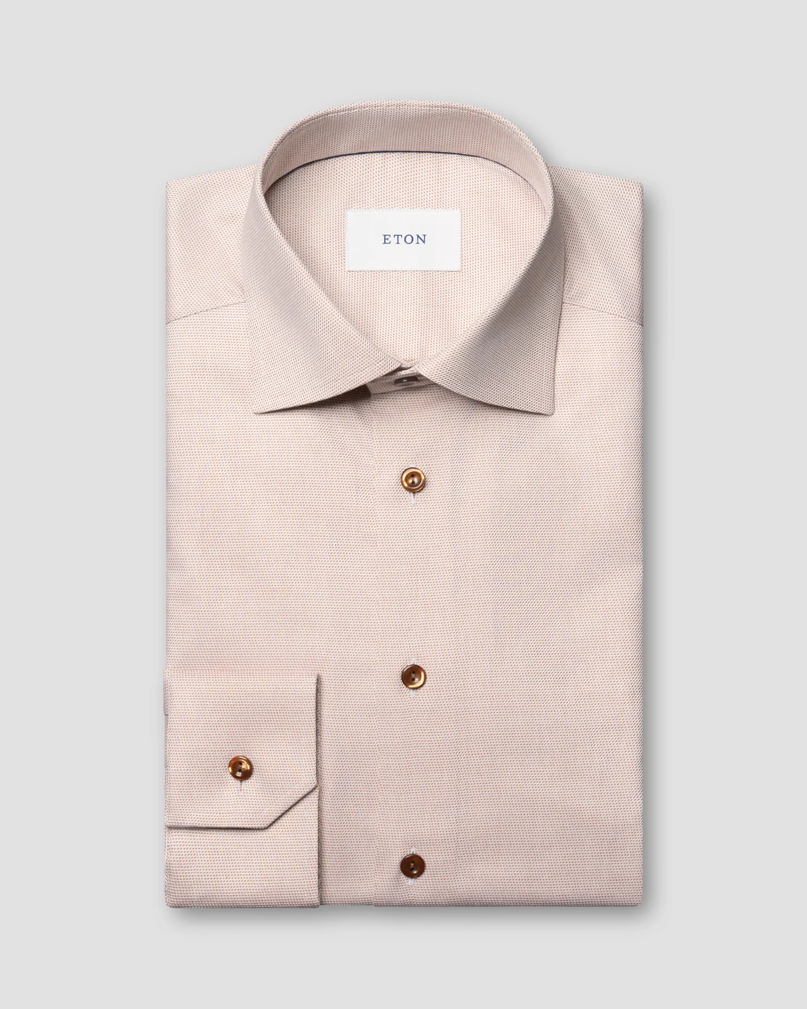 Eton - semi solid cotton tencel lyocell shirt 256