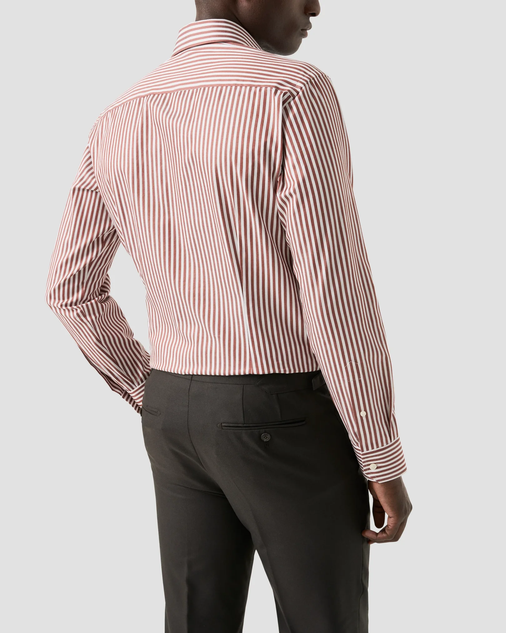 Eton - red bengal striped signature twill shirt