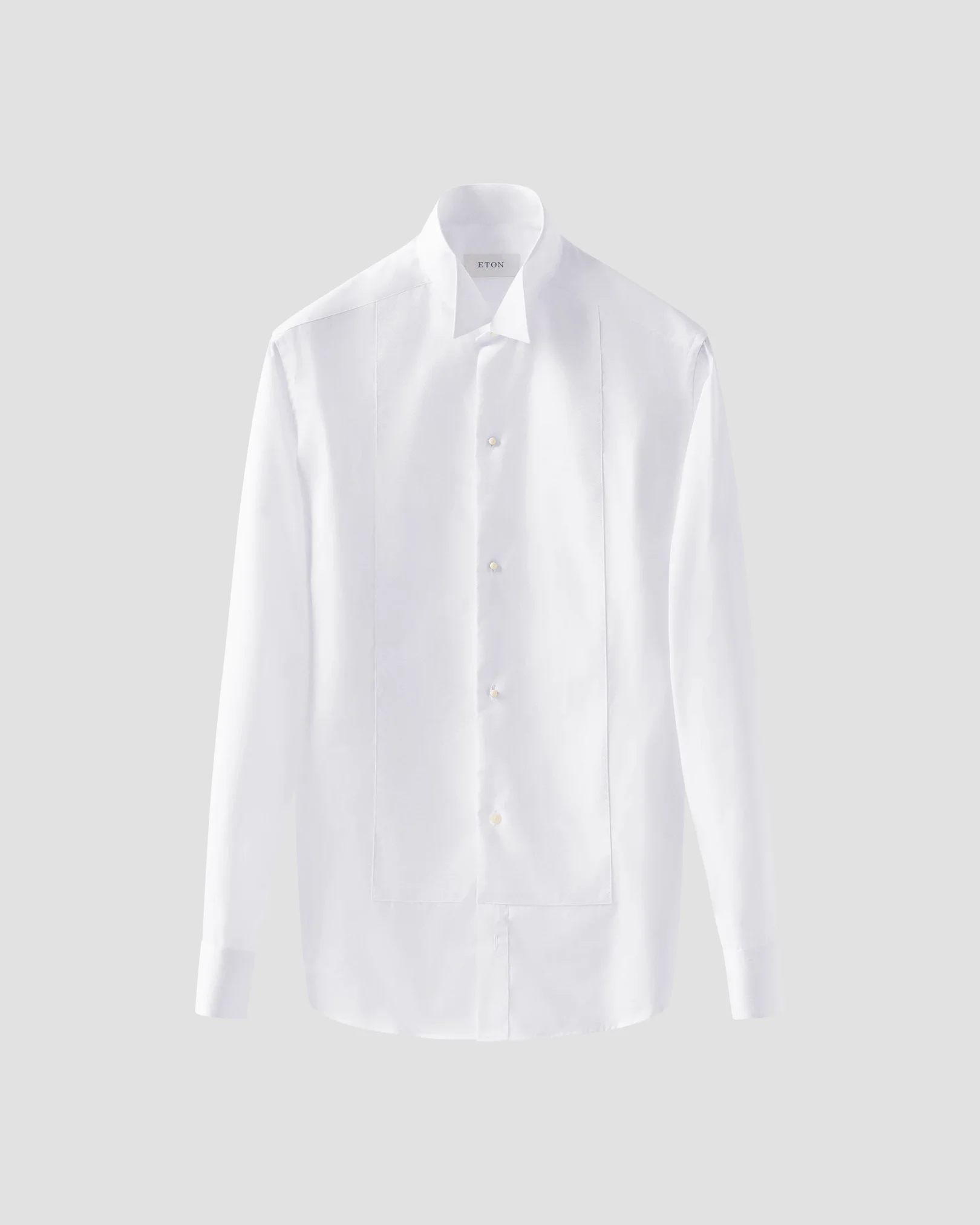 Eton - white pique bib front tuxedo shirt