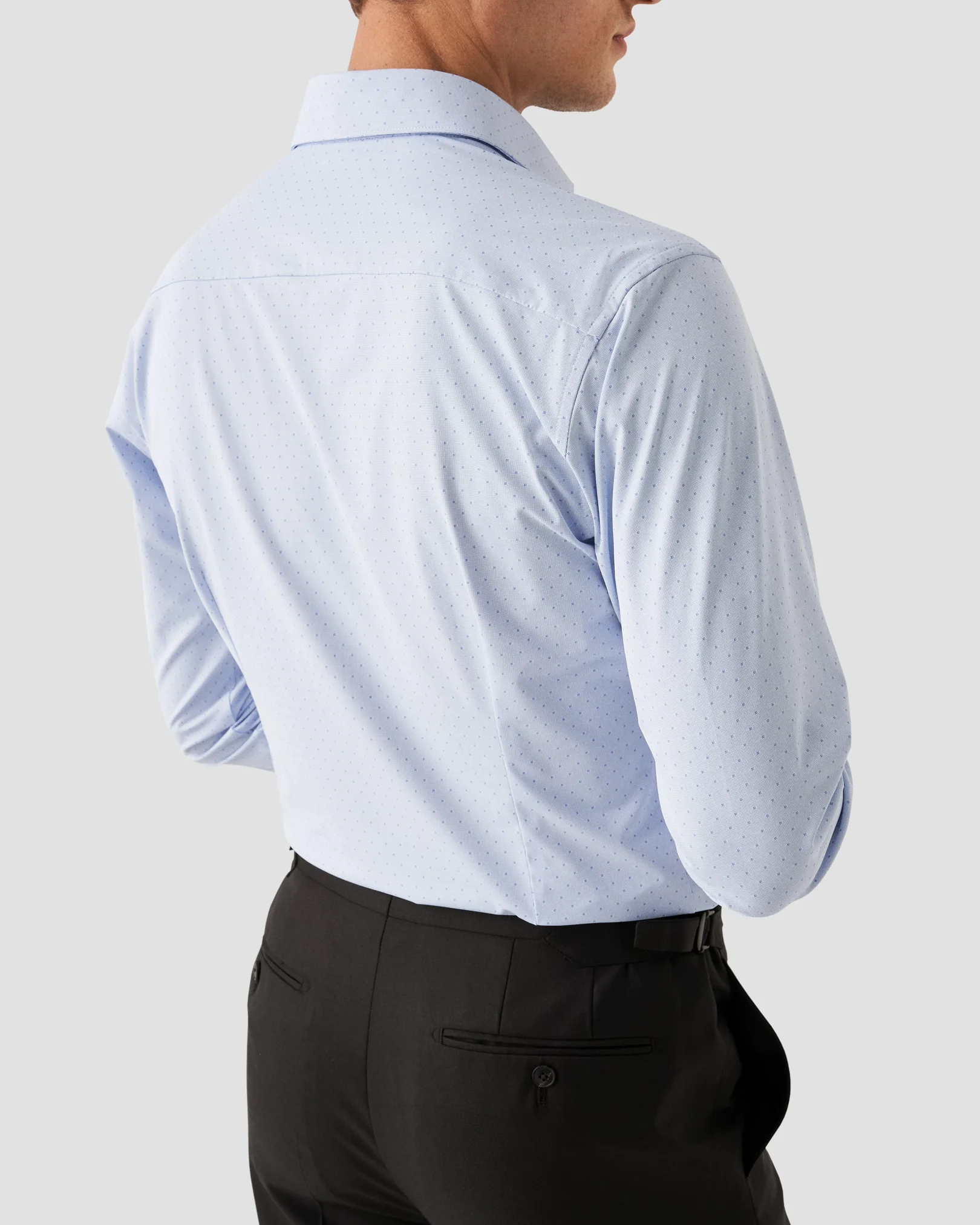 Eton - Light blue Pin-Dot Four-Way Strech Shirt
