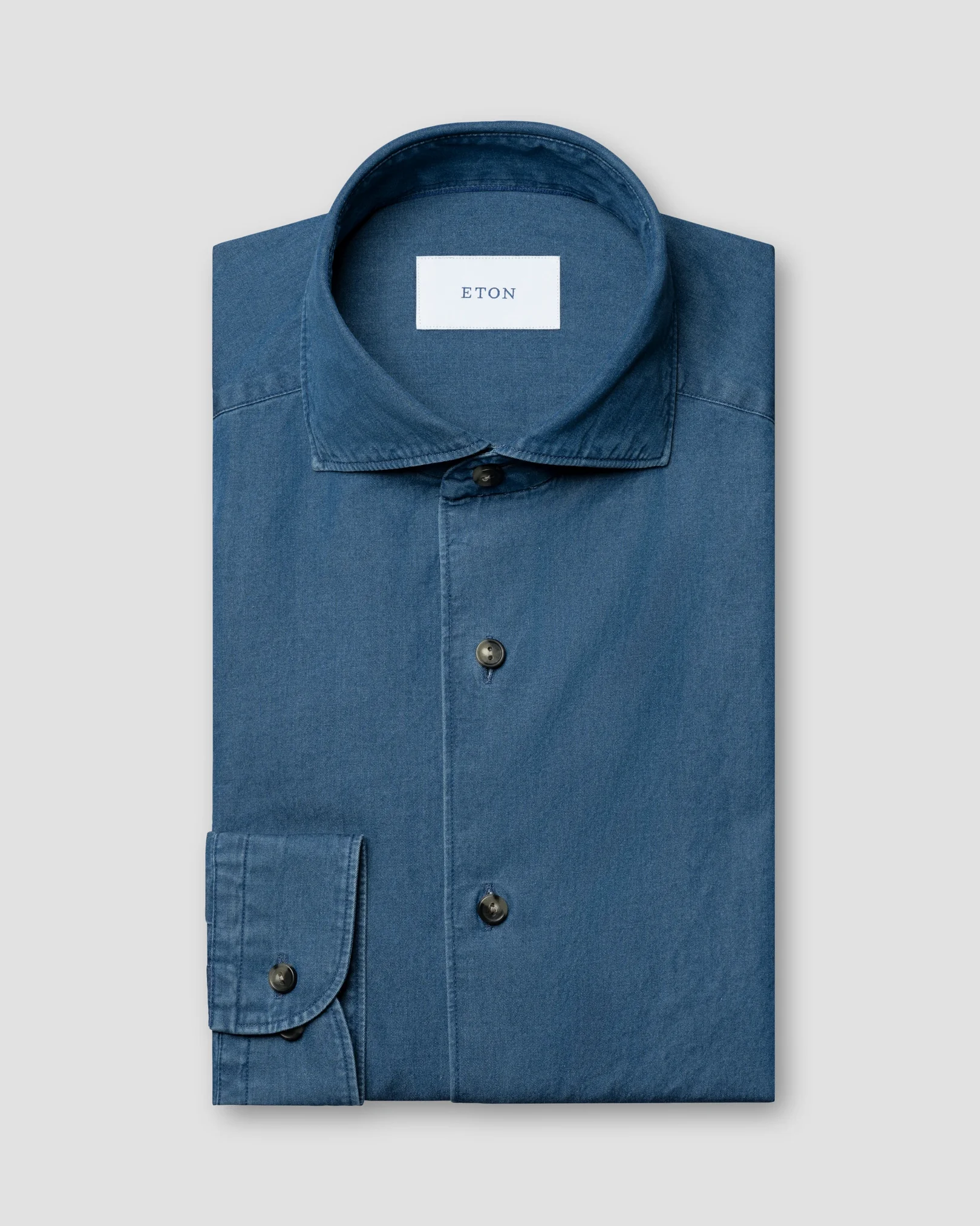 Eton - Navy blue Lightweight Denim Shirt