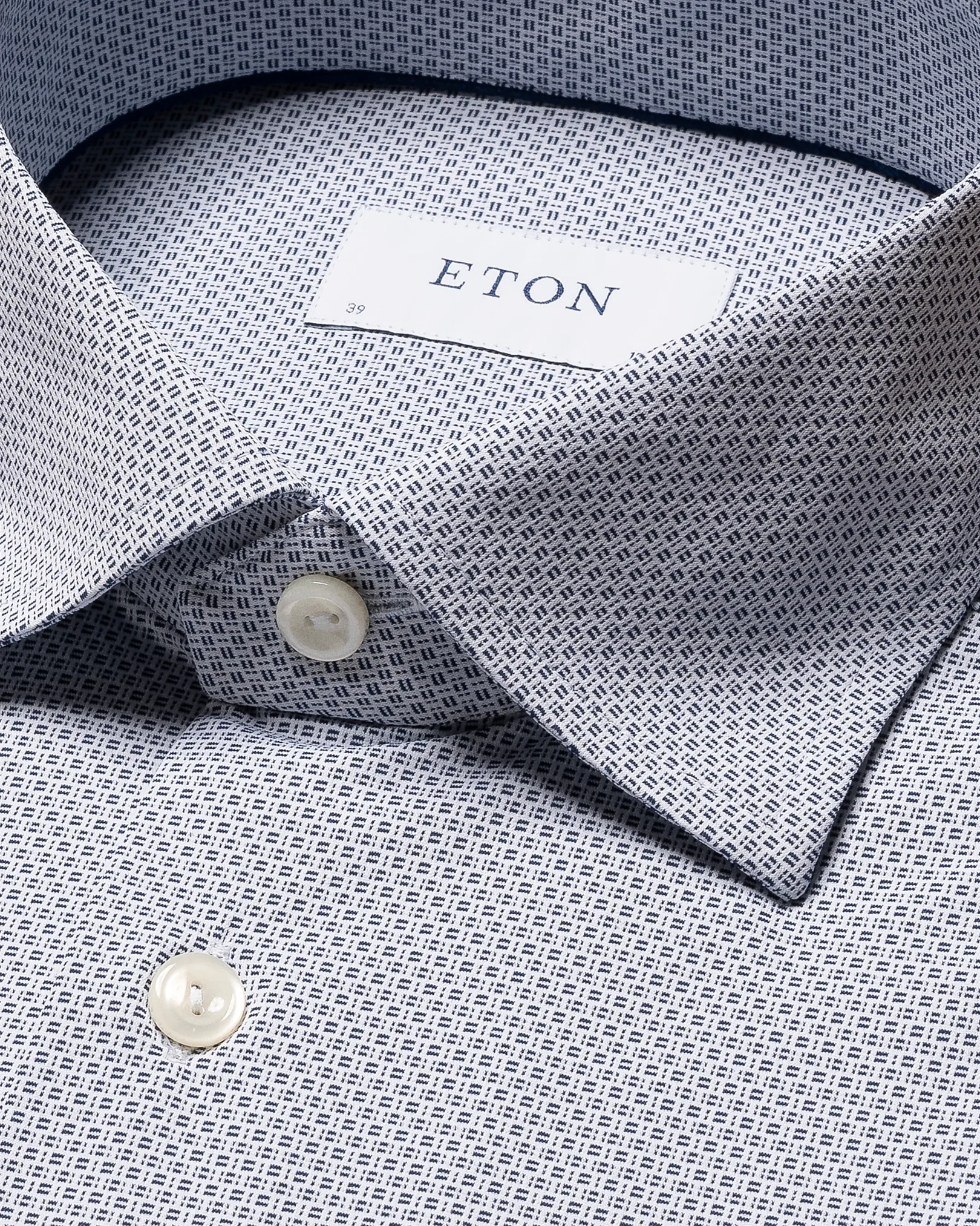 Eton - dakr blue four strech shirt