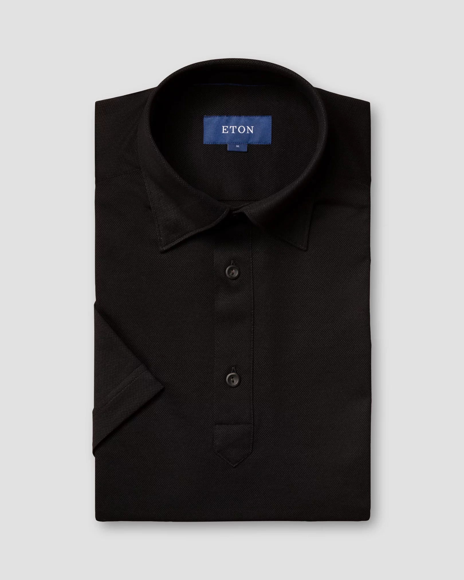 Black Piqué Polo Shirt – Short Sleeve - Eton